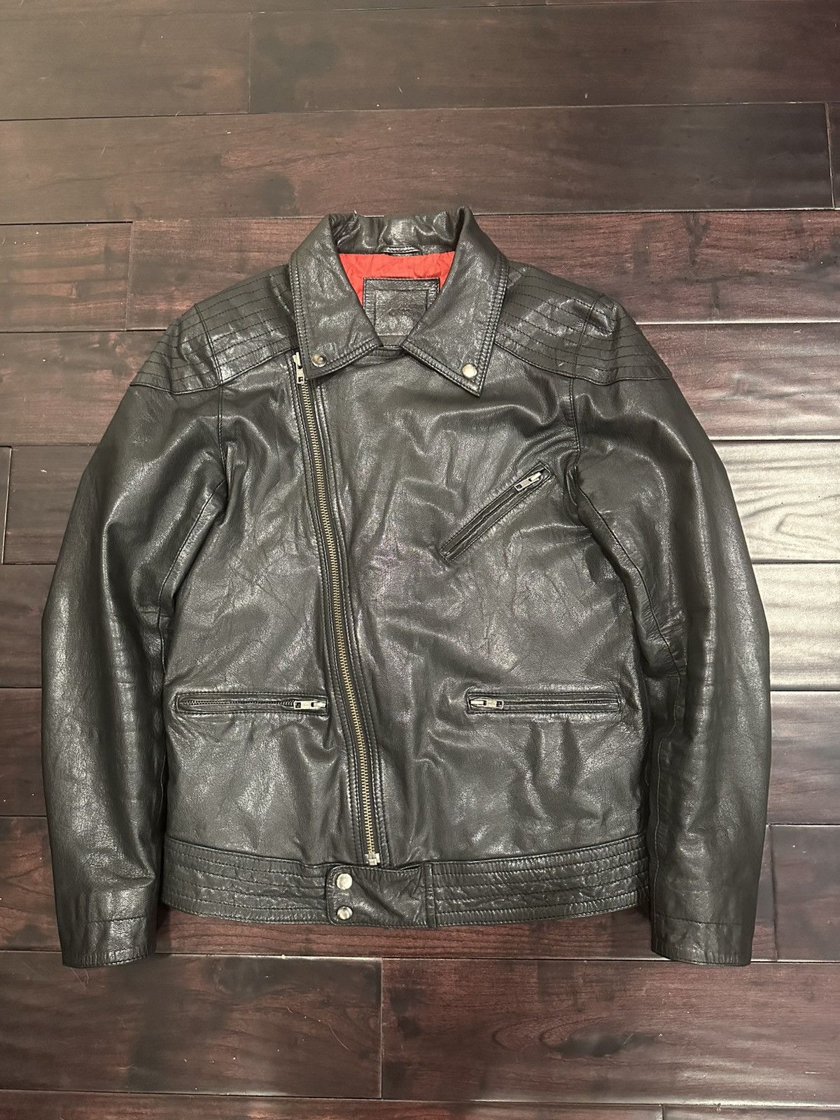 Asos leather biker jacket