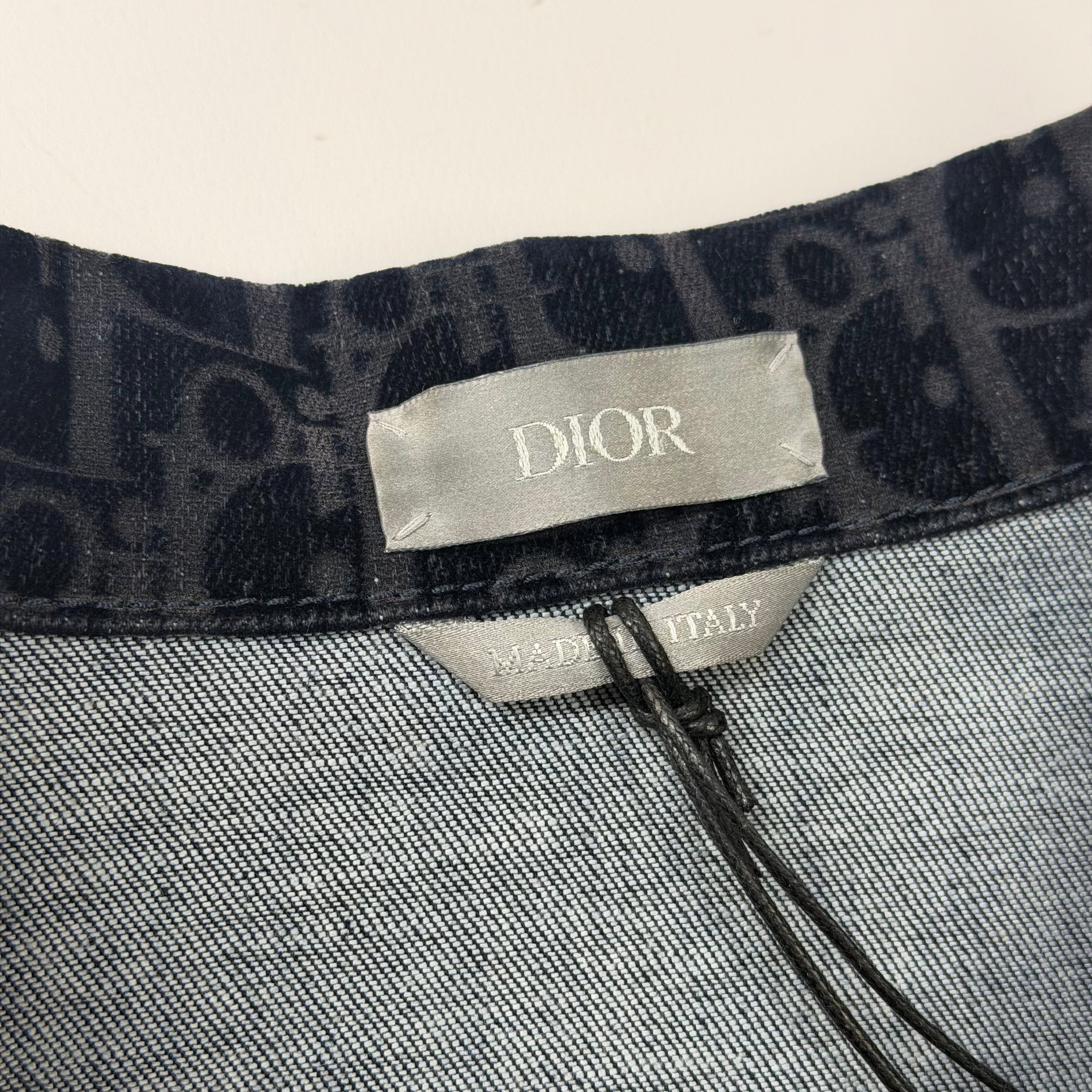 Dior Dior Oblique Overshirt Blue Cotton-Blend Twill 58 (XXXL) Size US XXL / EU 58 / 5 - 4 Thumbnail