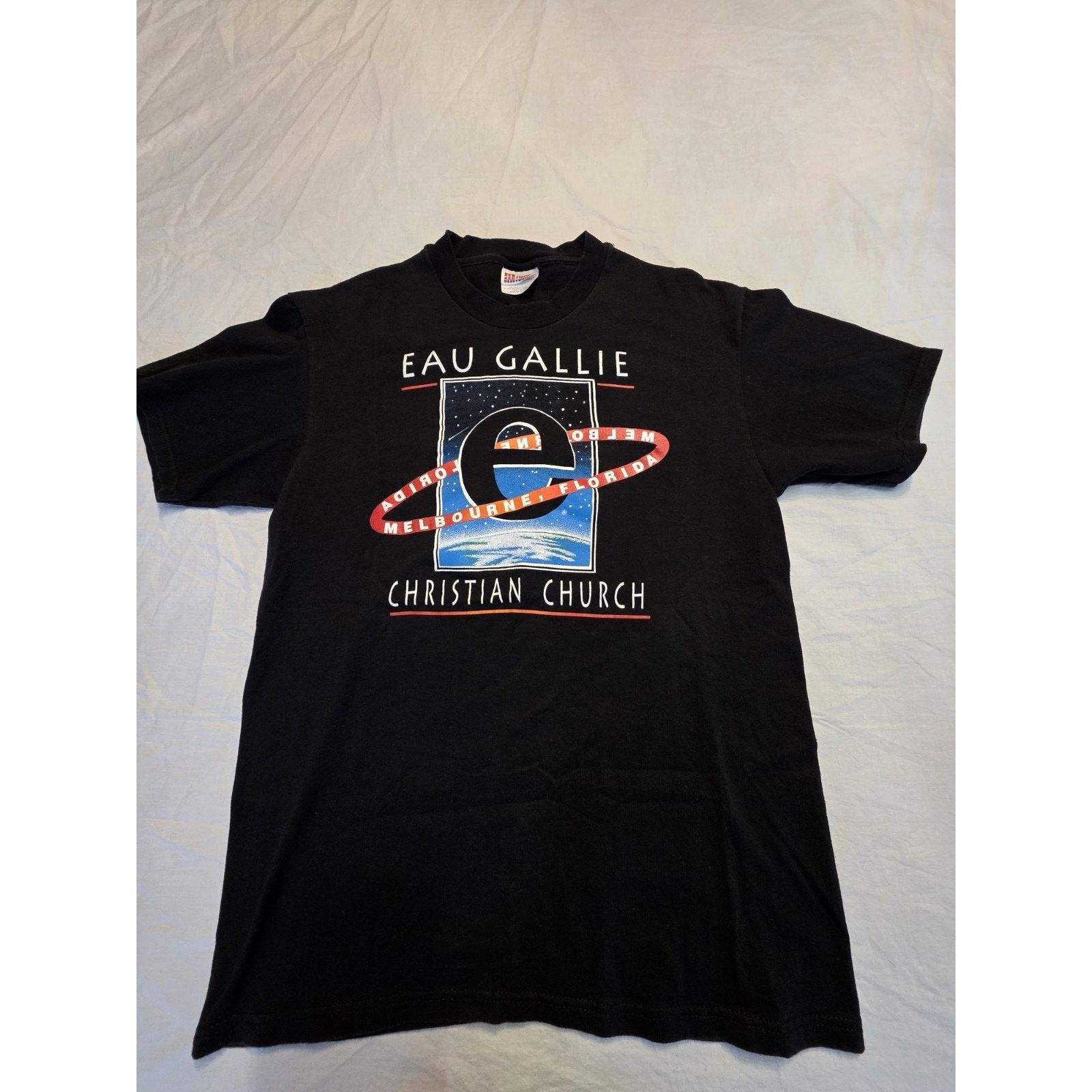 Hanes Eau Gallie Christian Church Jesus Black Short Sleeve Men's Size US M / EU 48-50 / 2 - 1 Thumbnail