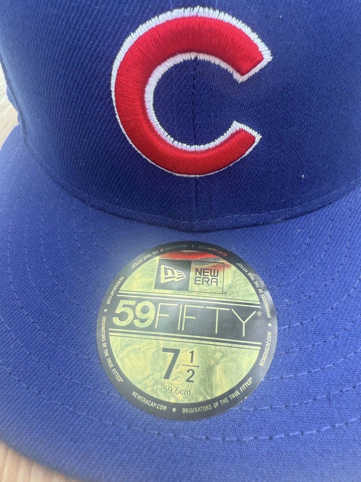 MLB × Vintage New Era Chicago Cubs Fitted Hat Size 7 1/2 59FIFTY MLB Cap Size 34 - 3 Thumbnail