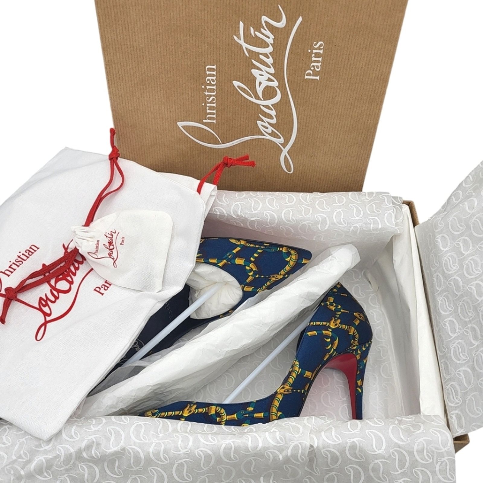 Christian Louboutin Christian Louboutin Iriza 100 Satin Pumps Chain Snake 36 Size US 6 / IT 36 - 13 Thumbnail