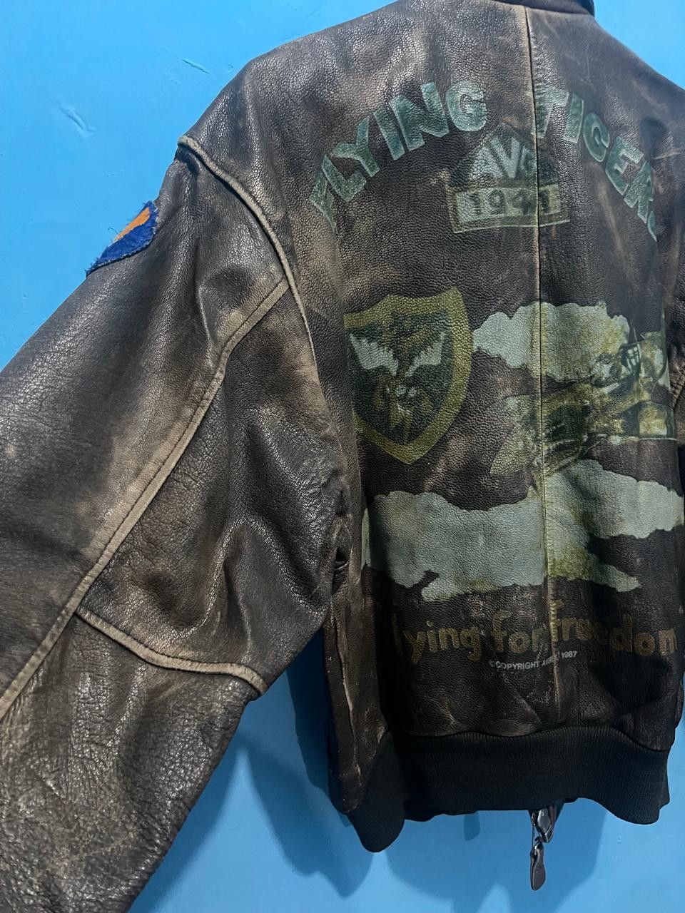 Avirex Avirex Type A2 Leather Flight Jacket Goatskin Flying Tiger Size US XS / EU 42 / 0 - 6 Thumbnail