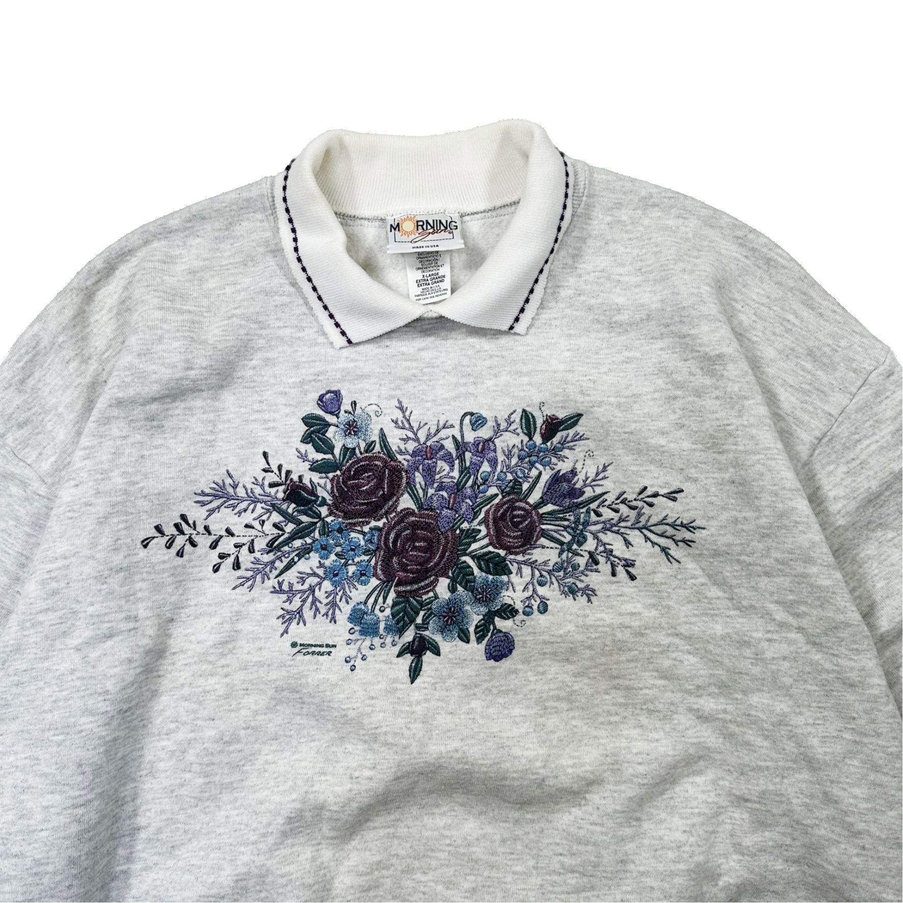 Vintage Vintage 90s Morning Sun Floral Graphic Grandma Sweater Size US XL / EU 56 / 4 - 2 Thumbnail
