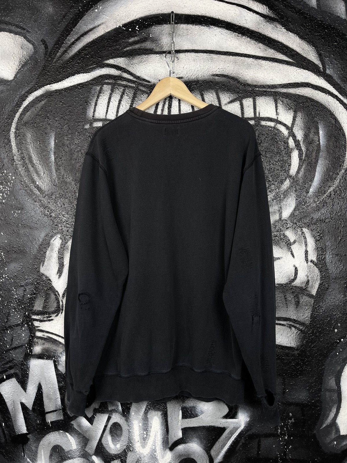 Designer × Diesel Diesel Graphic Print Wolf Distressed Sweatshirt Men’s Size US XL / EU 56 / 4 - 5 Thumbnail