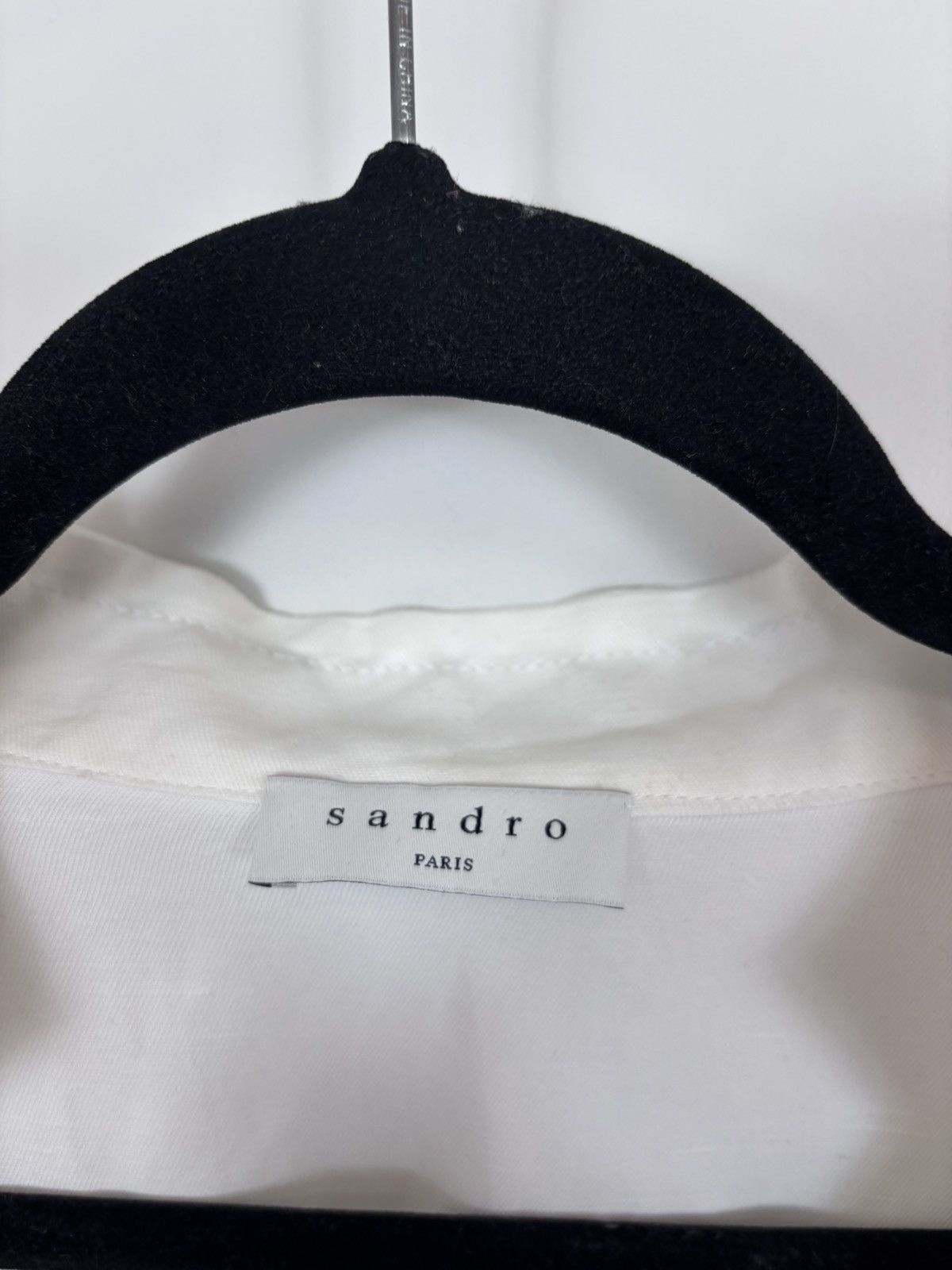 Sandro Sandro Paris Celia NWT Women’s White Ecru Linen Dress Size XS / US 0-2 / IT 36-38 - 13 Thumbnail