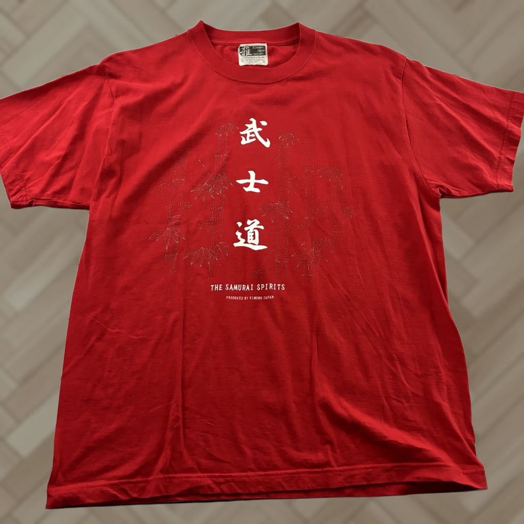 Vintage Kimono Japan The Samurai Spirits Short Sleeve T Shirt Red Mens L Size US L / EU 52-54 / 3 - 1 Thumbnail