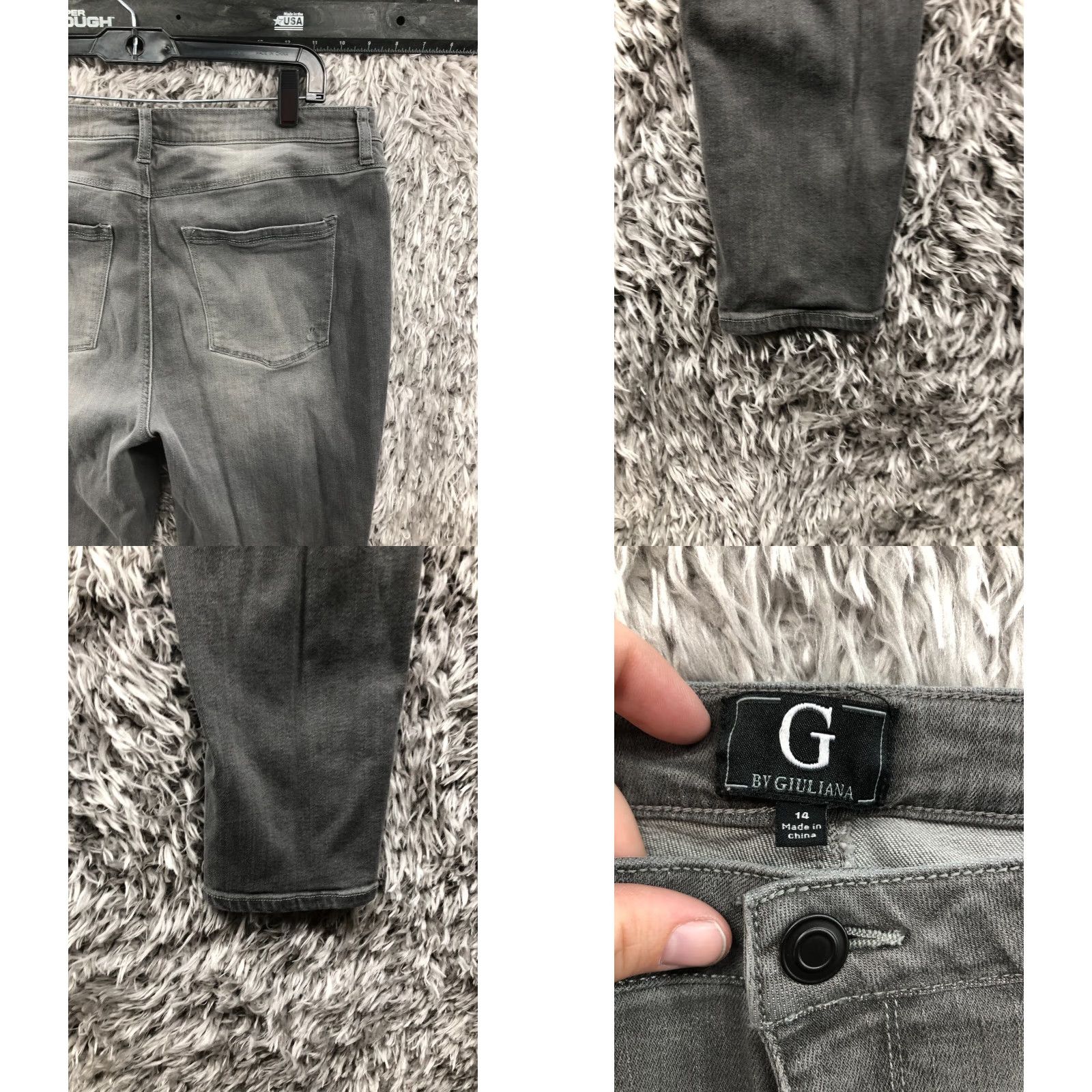 Vintage G by Giuliana Jeans Skinny 14 Womens High Rise Gray Denim Size 36" / US 14 / IT 50 - 8 Thumbnail