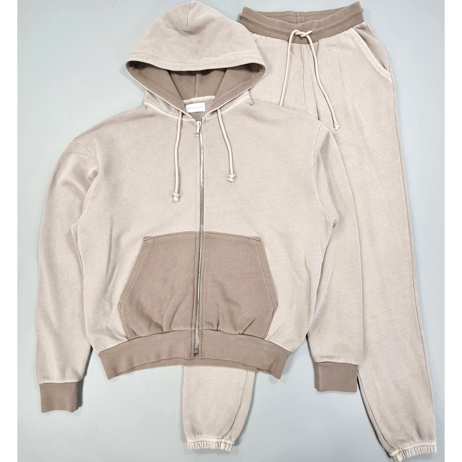 John Elliott John Elliott Mens Tracksuit Set Beige XS Hoodie Full Zip Joggers Cotton Size US XS / EU 42 / 0 - 2 Thumbnail