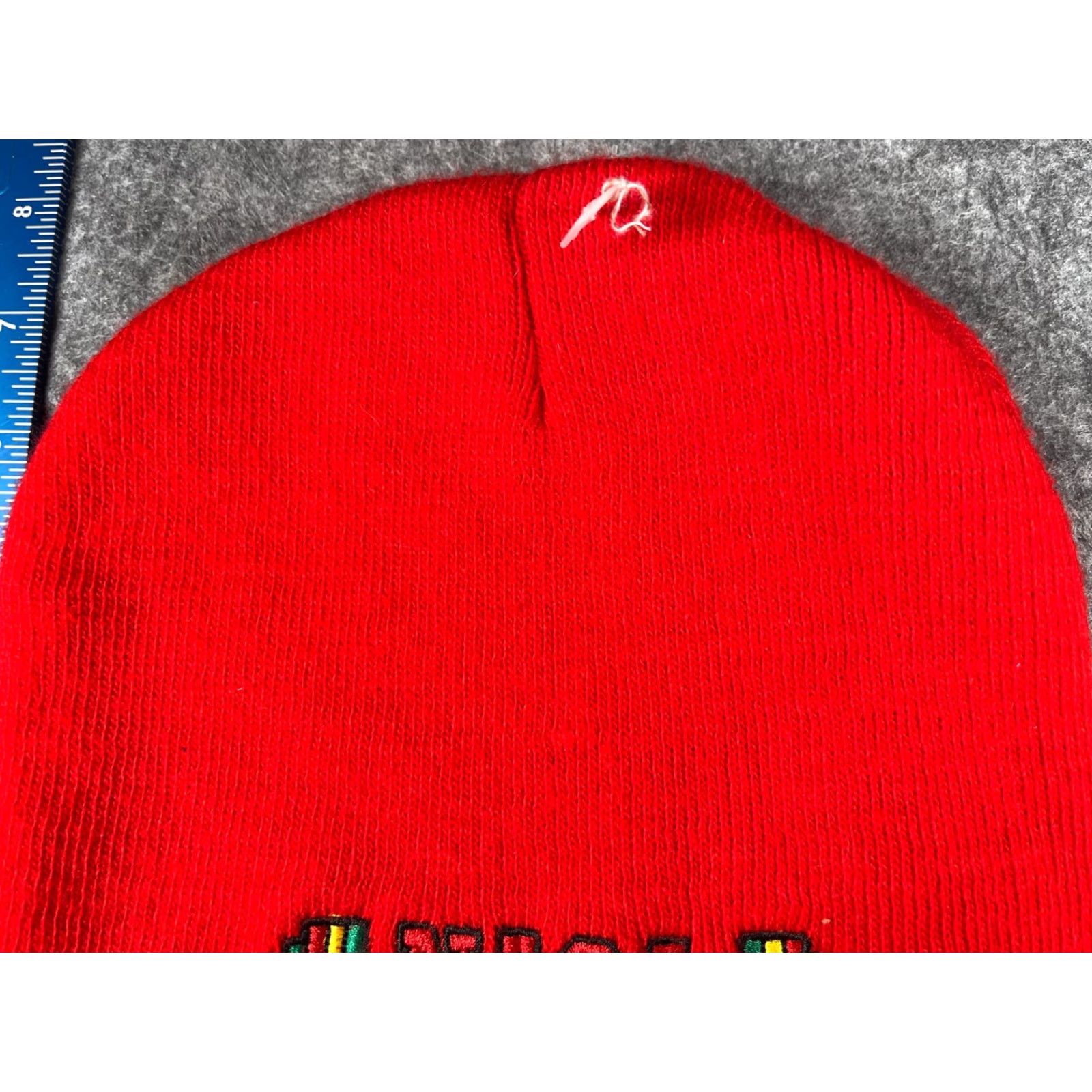 Vintage NASA Beanie Toque Hat Adult One Size Red Knit Acrylic Embroidered Ski Brand: Yupoong Unisex Size ONE SIZE - 3 Thumbnail
