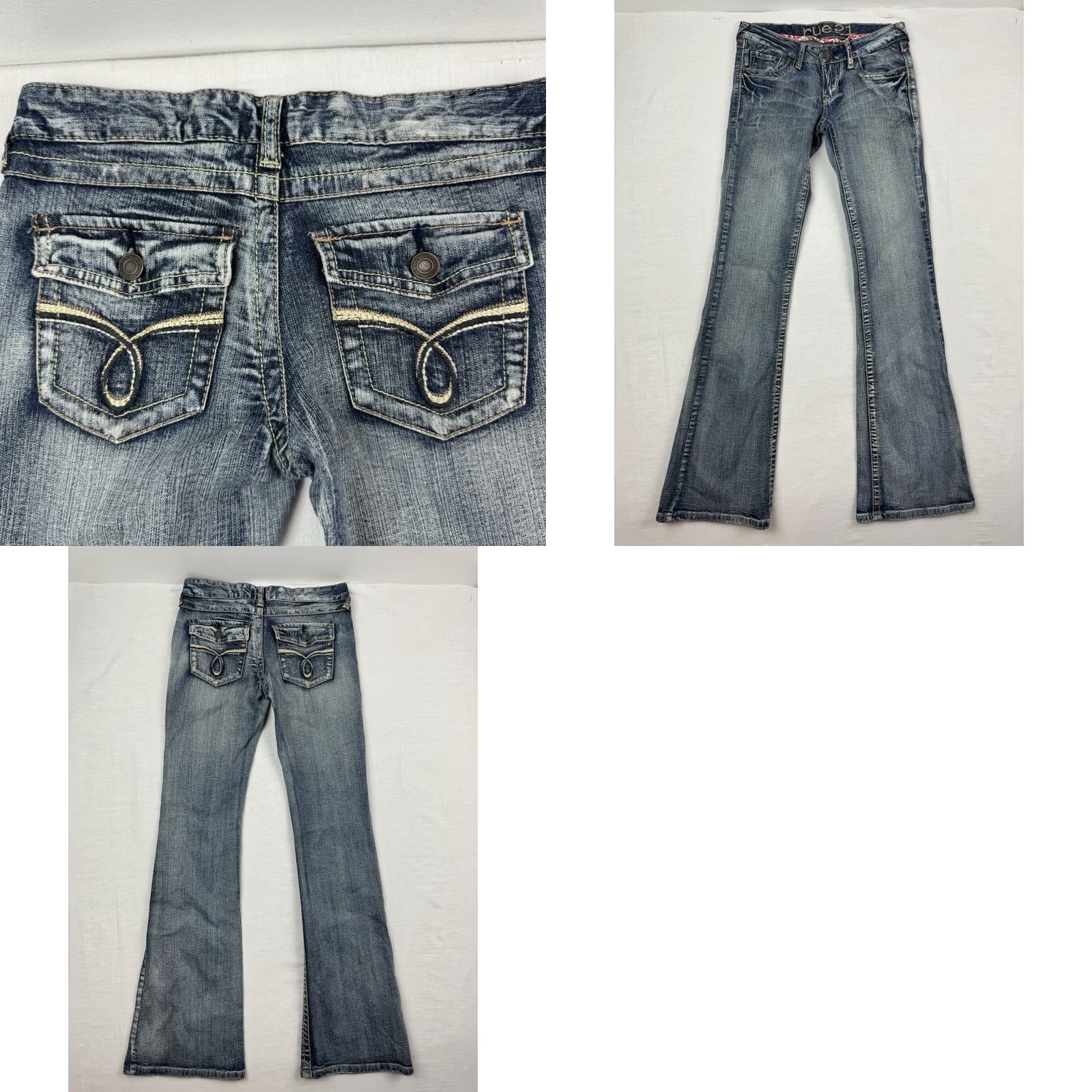 Vintage VINTAGE Rue 21 Jeans Womens Size 0 Bootcut Flare Hipster 90s Y2K Punk Blue Denim Cotton Spandex Inseam 32 Size 42" / US 20 - 10 Thumbnail
