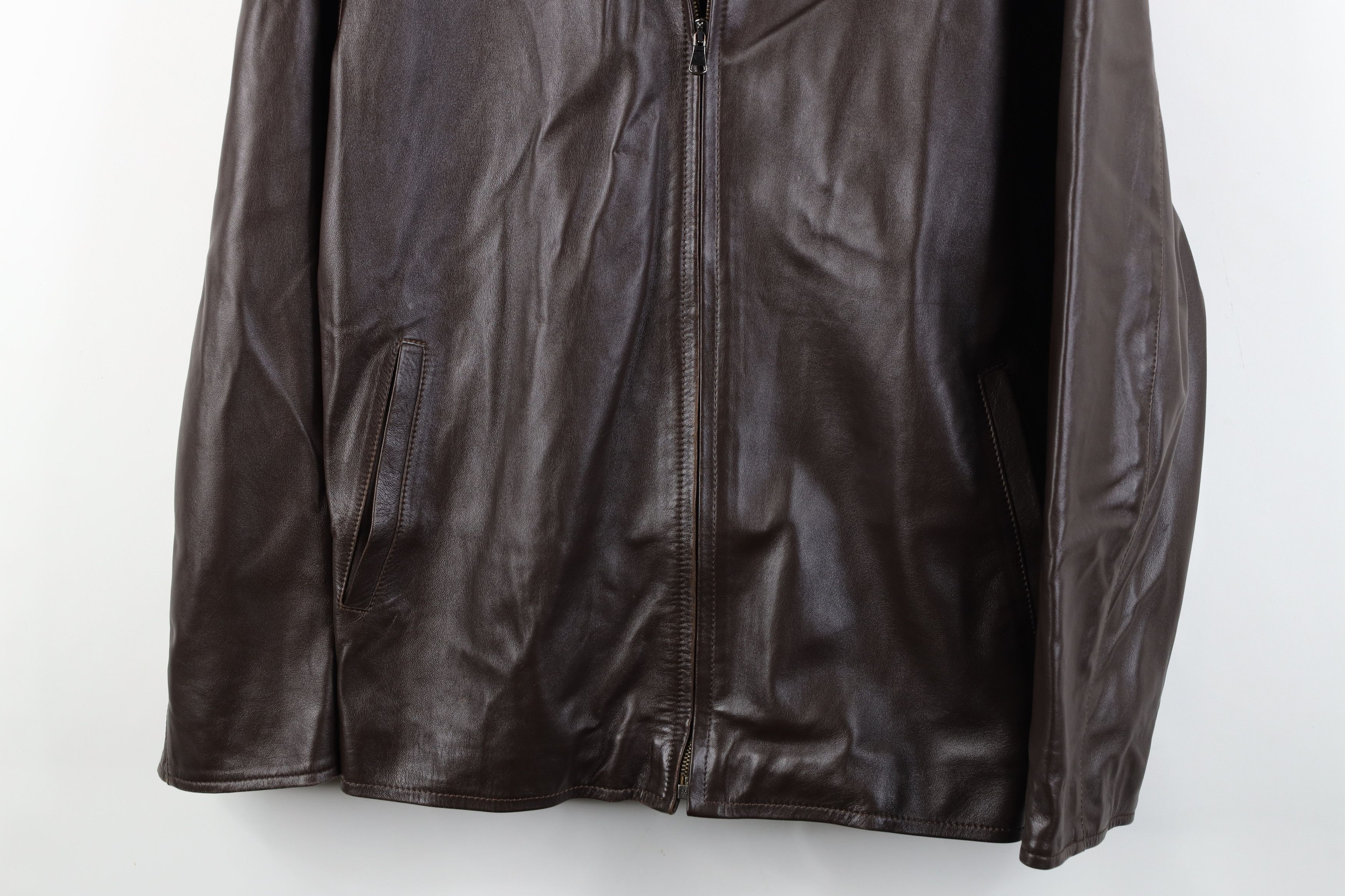 Vintage Vintage 90s Streetwear Full Zip Collared Jacket Brown Size XXL / US 16-18 / IT 52-54 - 3 Thumbnail