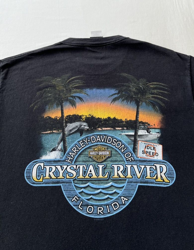 Harley Davidson Vintage 2009 Harley Davidson Motorcycle Florida Black Tshirt Size US L / EU 52-54 / 3 - 11 Thumbnail