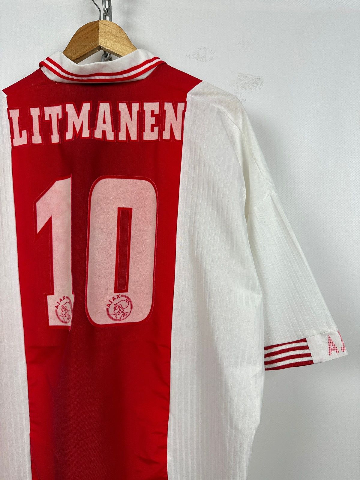 Umbro 1997 Umbro Ajax Amsterdam Litmanen #10 Vintage Soccer Jersey Size US XXL / EU 58 / 5 - 14 Thumbnail