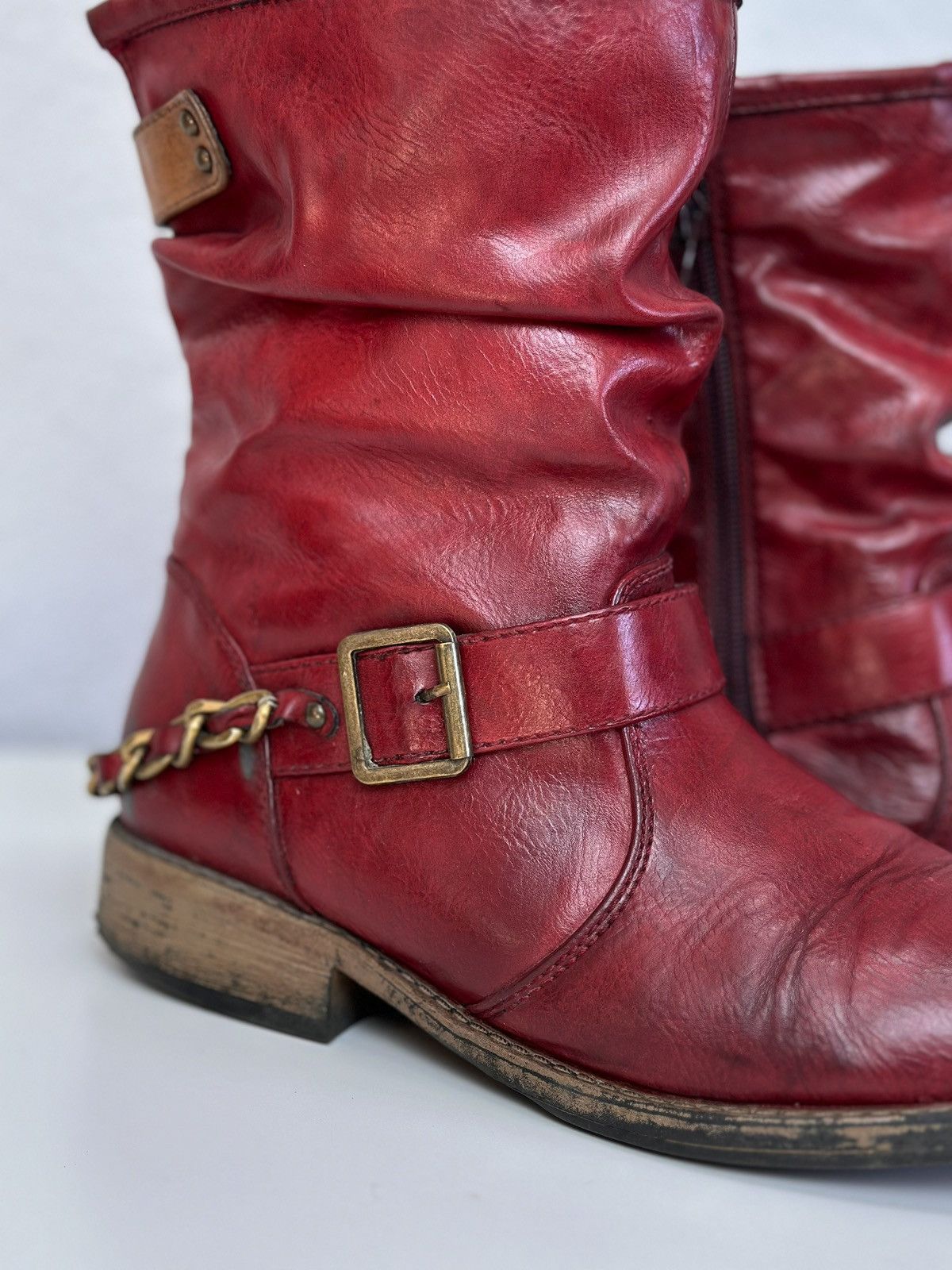 If Six Was Nine Vintage Real Leather Boots Hight As 98 Guidi Style Rick 424 Size US 9 / IT 39 - 11 Thumbnail