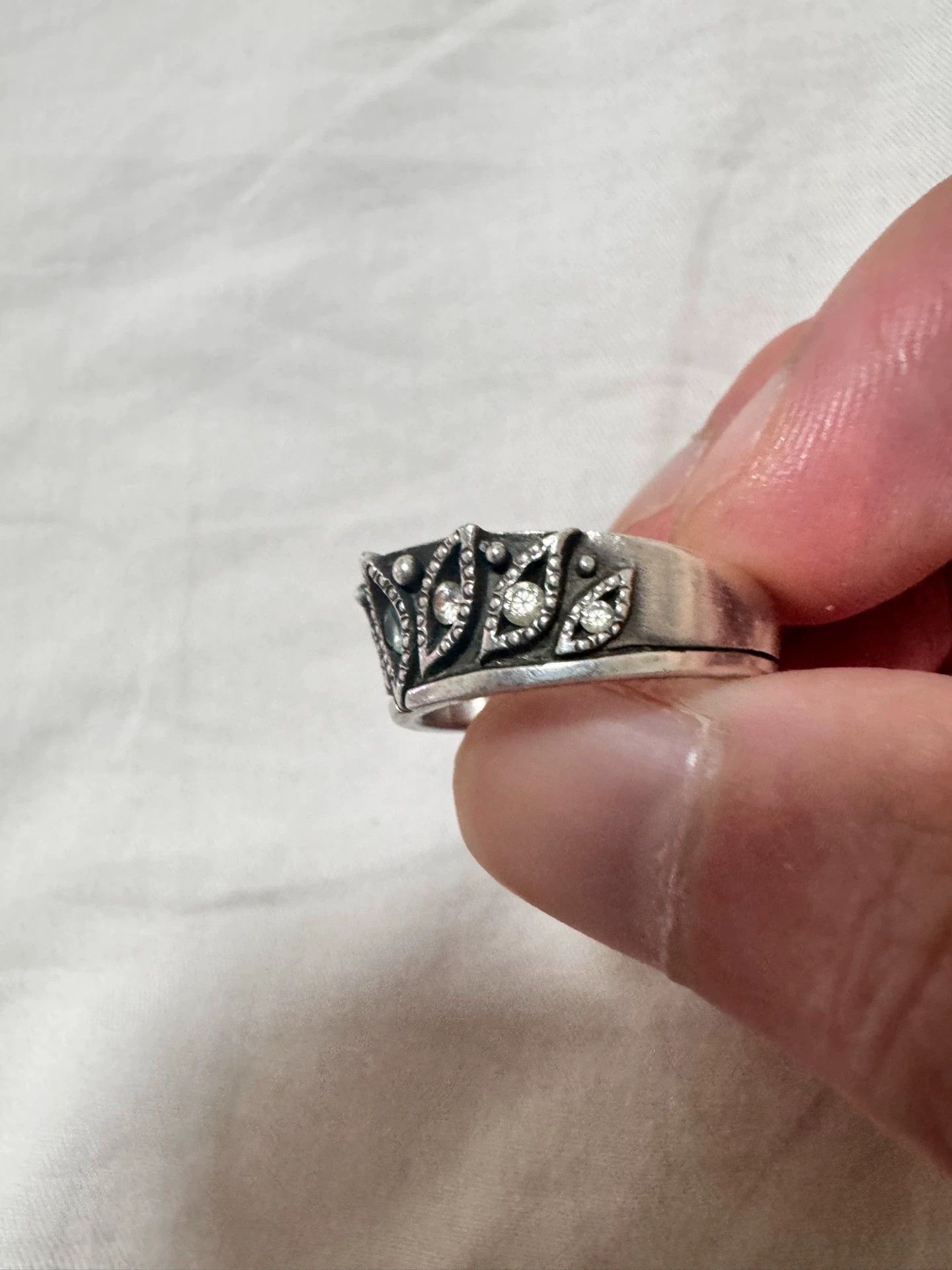 Other BIG BLACK MARIA 925 Silver Light Blue Topaz Zircon Ring Size ONE SIZE - 7 Thumbnail