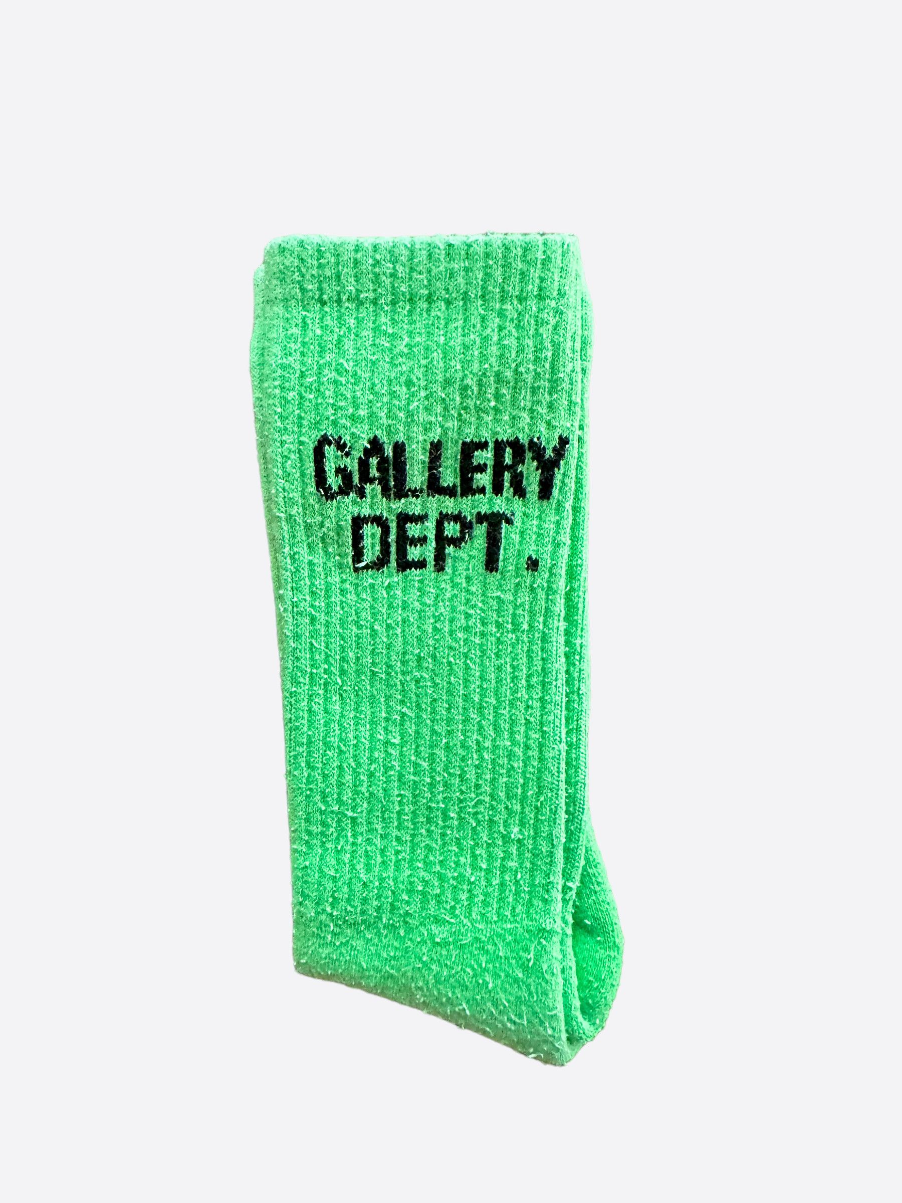 Gallery Dept. Gallery Dept Green & Black Logo Socks Size ONE SIZE - 3 Thumbnail
