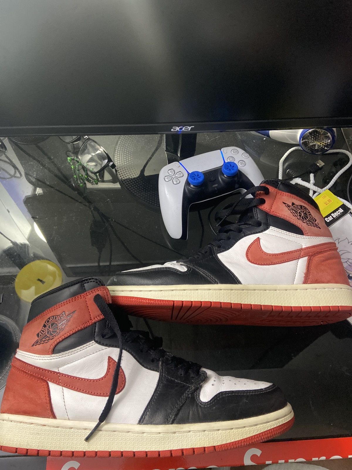 Jordan Brand × Nike Air Jordan 1 Best Hand in Game Track Red Size US 9.5 / EU 42-43 - 3 Thumbnail