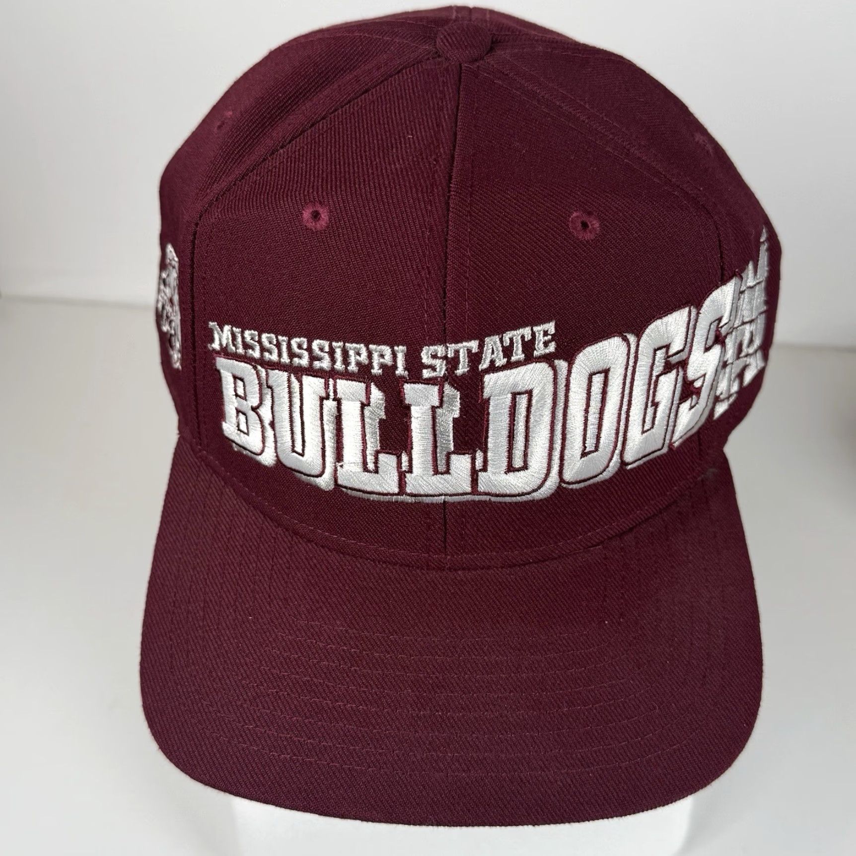 Nike VTG Nike Mississippi State Bulldogs Snapback Hat NCAA Men One Size Red Snapback Sports Cap Size ONE SIZE - 3 Thumbnail