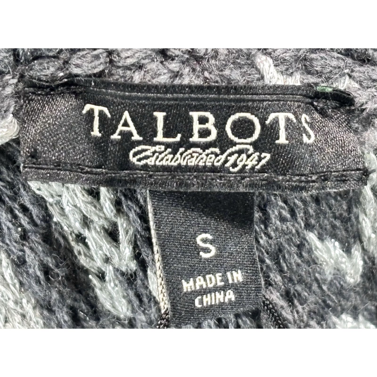 Talbots Talbots Cardigan Women Small Grey Silver Open Shawl Collar Knit Sweater Fair Isle Long Sleeve Casual Fall Winter Spring Womens Size S / US 4 / IT 40 - 7 Thumbnail