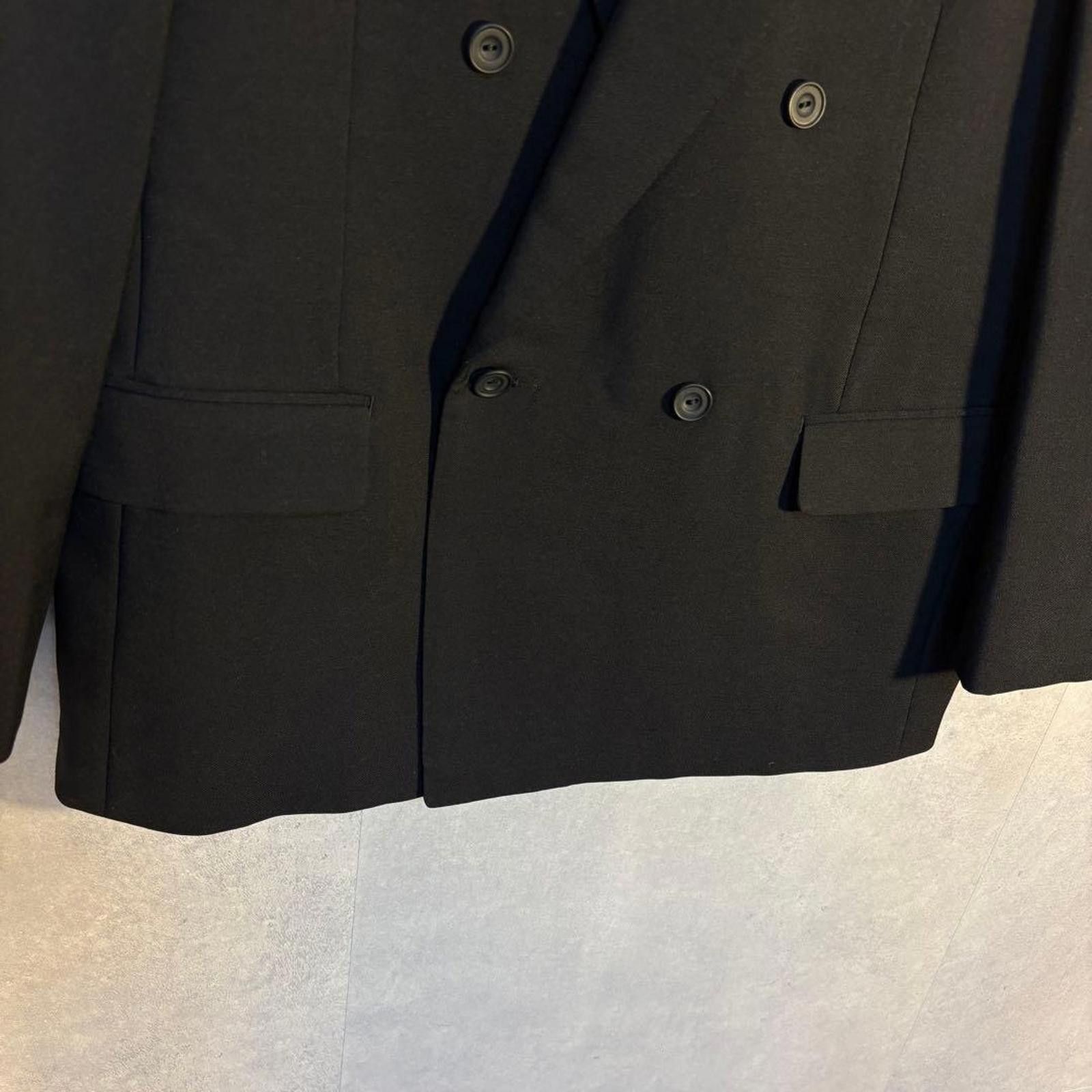 Dior Dior - Black Double-Breasted Suit Wide Trousers Size 38R - 4 Thumbnail