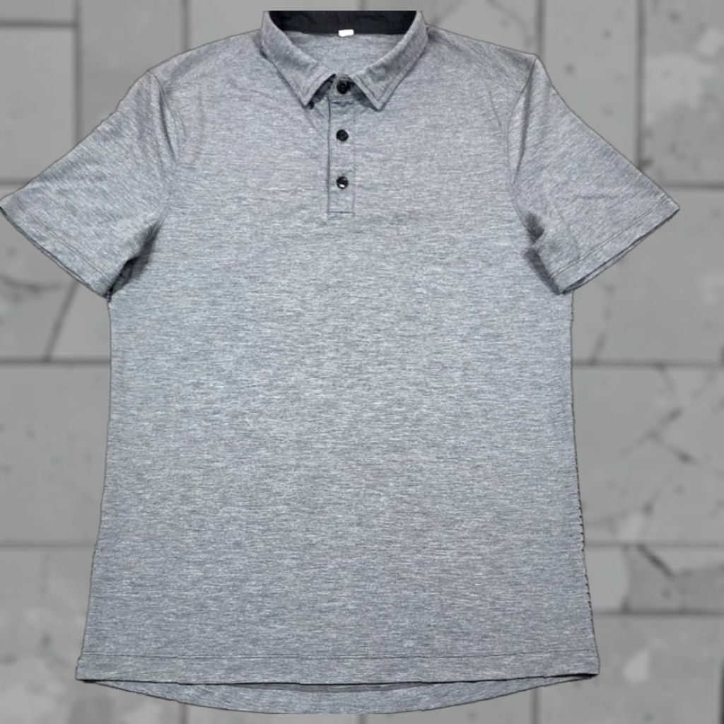 Lululemon Lululemon Polo Shirt Mens M Grey Evolution Short Sleeve Shirt Performance Shirt Polo Sit Tight? Size US M / EU 48-50 / 2 - 1 Thumbnail