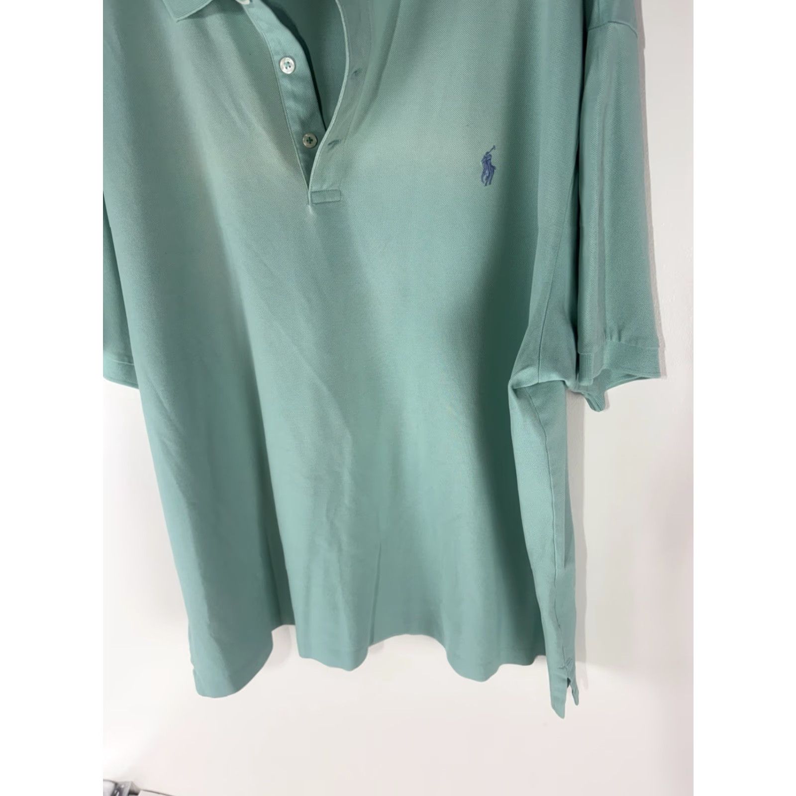 Polo Ralph Lauren Polo Ralph Lauren Polo Shirt Mint Green 2XB Big & Tall Men’s Short Sleeve 29in Cotton Spandex Logo Embroidered Patch Breathable Knit Button Collared Size US XXL / EU 58 / 5 - 3 Thumbnail