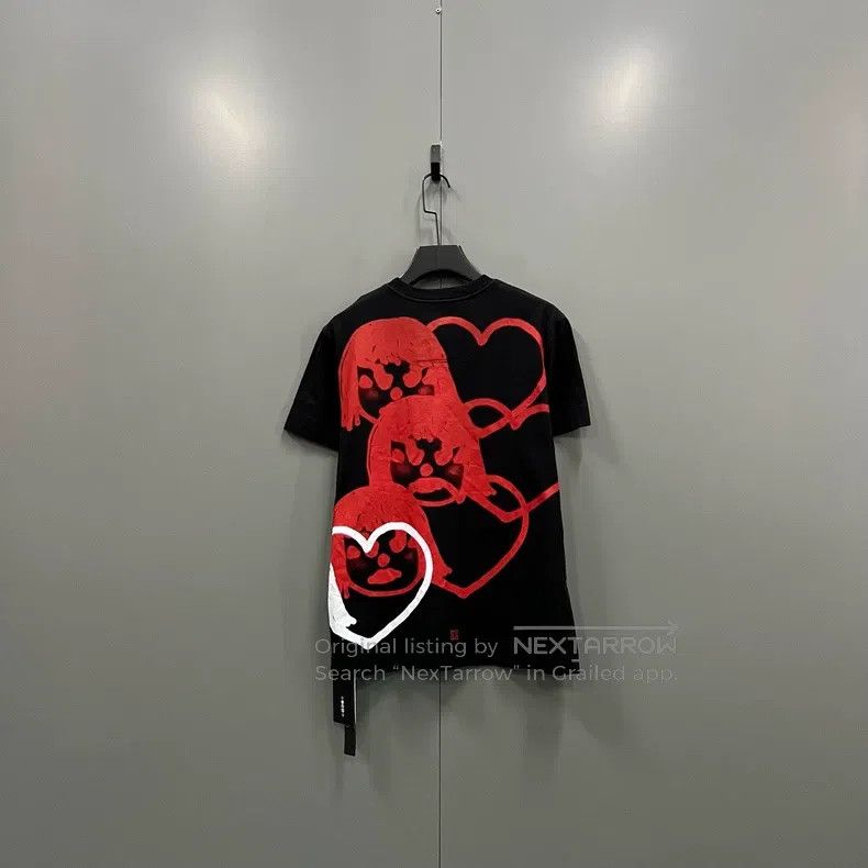 Givenchy Givenchy Black Heart Graffiti Short Sleeve Size US XXS / EU 40 - 3 Thumbnail