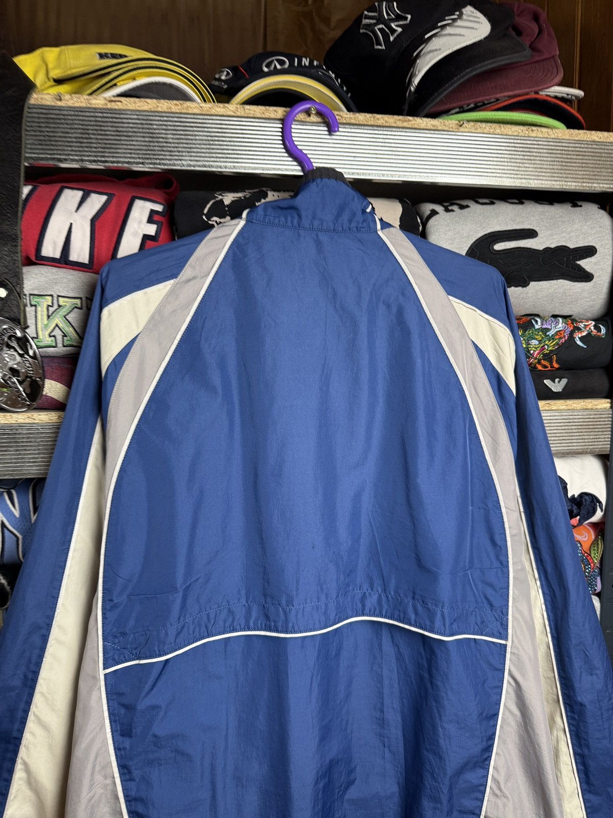 Nike NIKE Vintage Full Zip Light Nylon Jacket Navy Size US XL / EU 56 / 4 - 6 Thumbnail