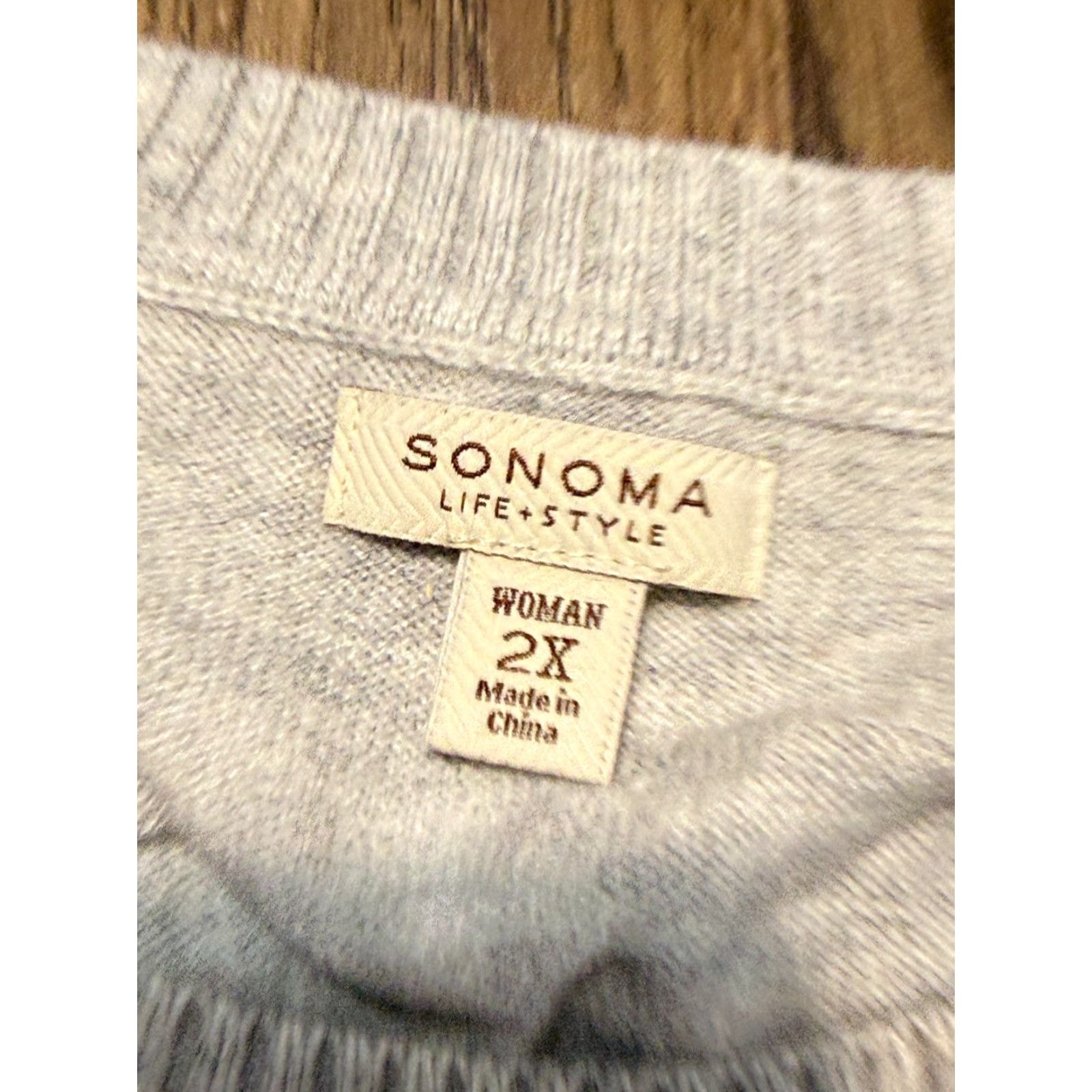Vintage Sonoma Sweater, Women's Size 2X Gray Long Sleeve Crewneck Pullover Size XXL / US 16-18 / IT 52-54 - 5 Thumbnail