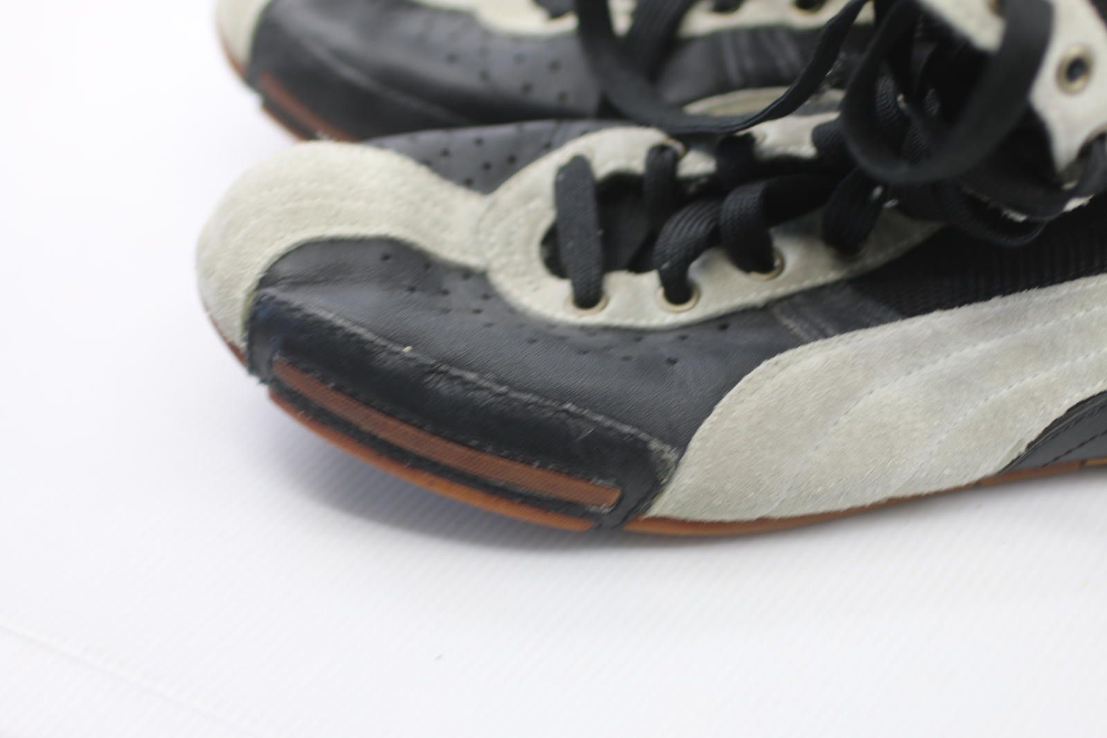 Puma PUMA High Top Boxing Shoes Black White Gold Sole Size 10.5 Size US 11.5 / EU 44-45 - 5 Thumbnail