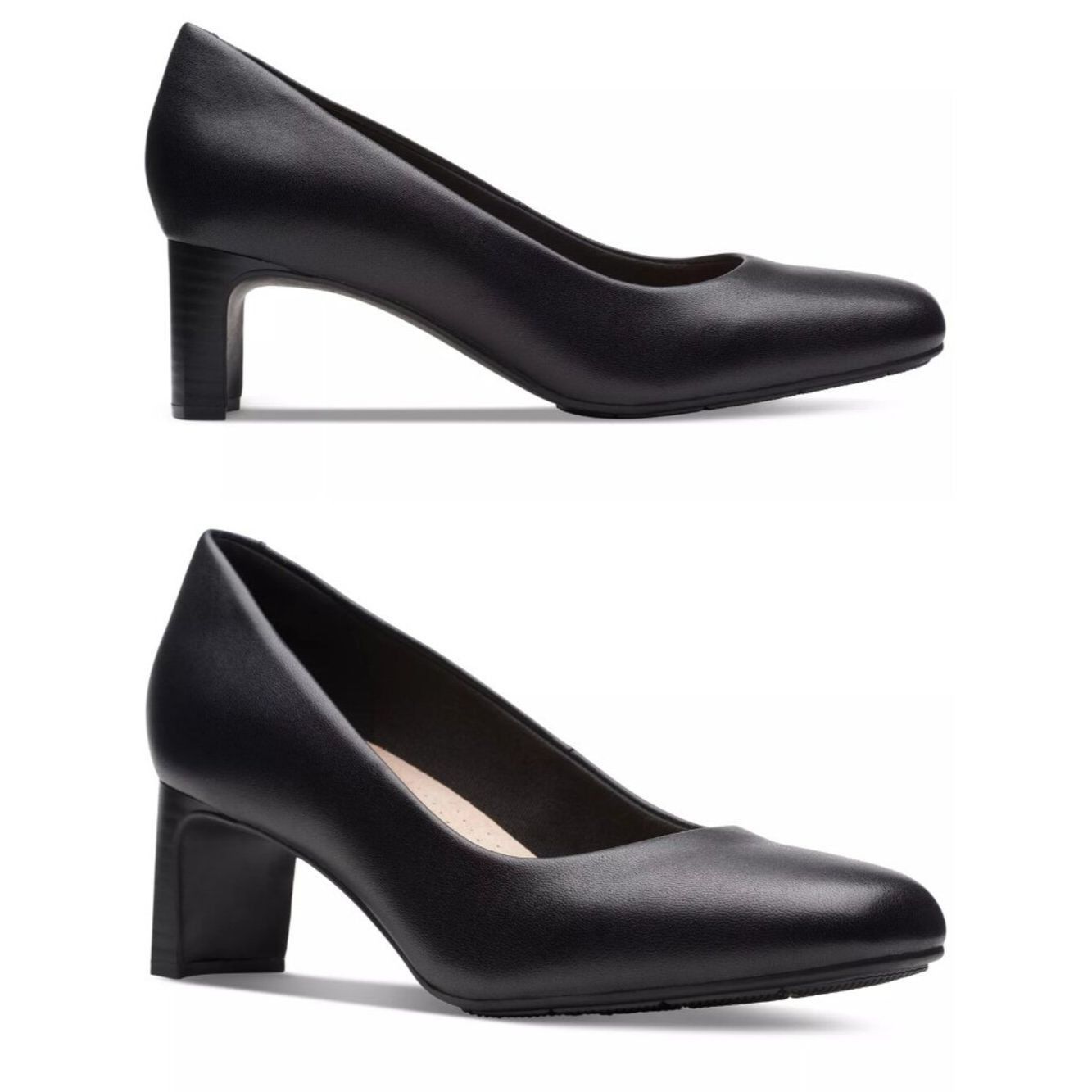 Clarks NWT New Clarks Kyndall Iris Leather Pump Shoes Size 10 Wide Size US 10 / IT 40 - 1 Thumbnail