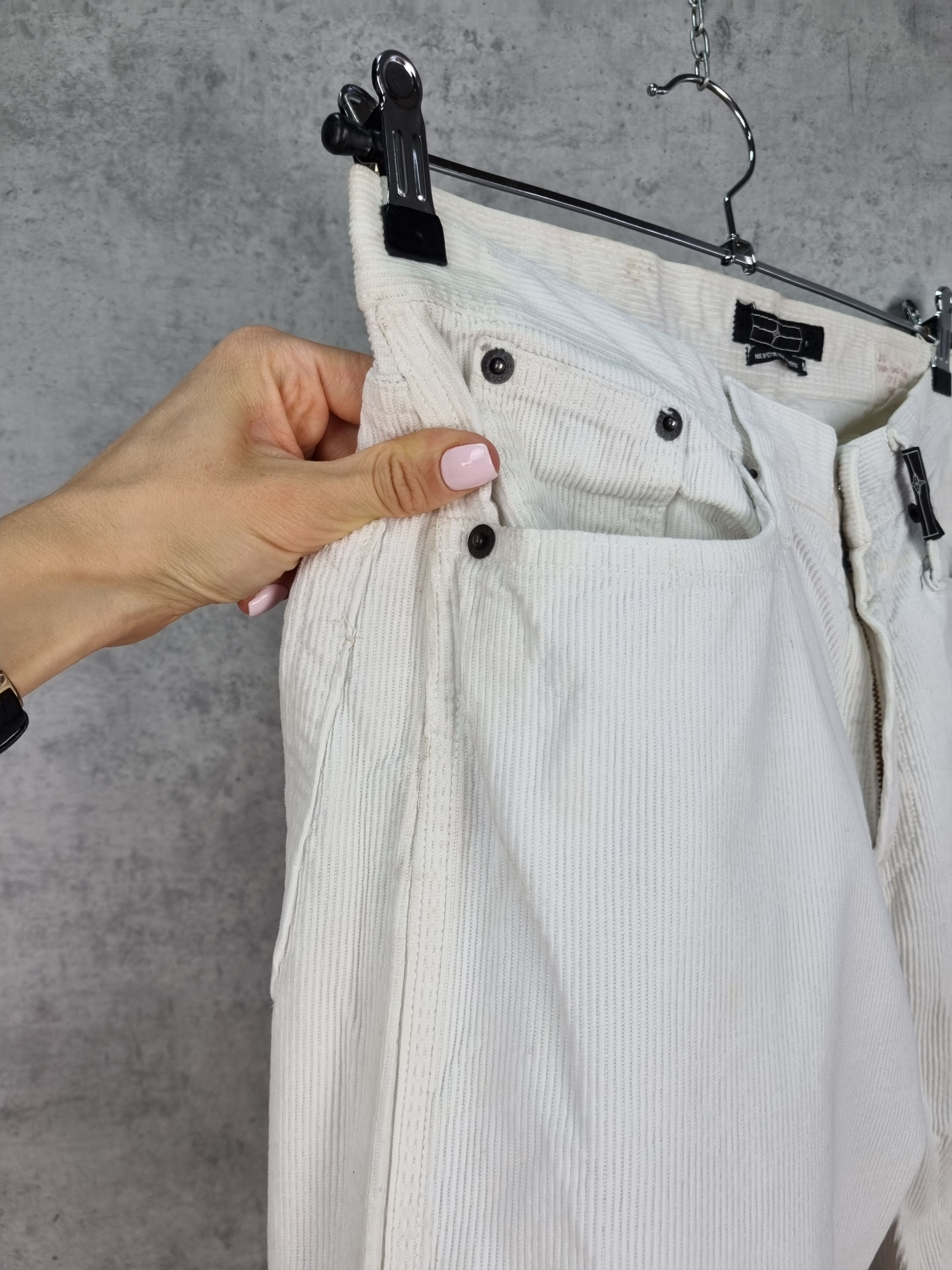 Stone Island × Vintage Dirty Corduroy Stone Island White Slim Fit Pants Size US 31 - 13 Thumbnail