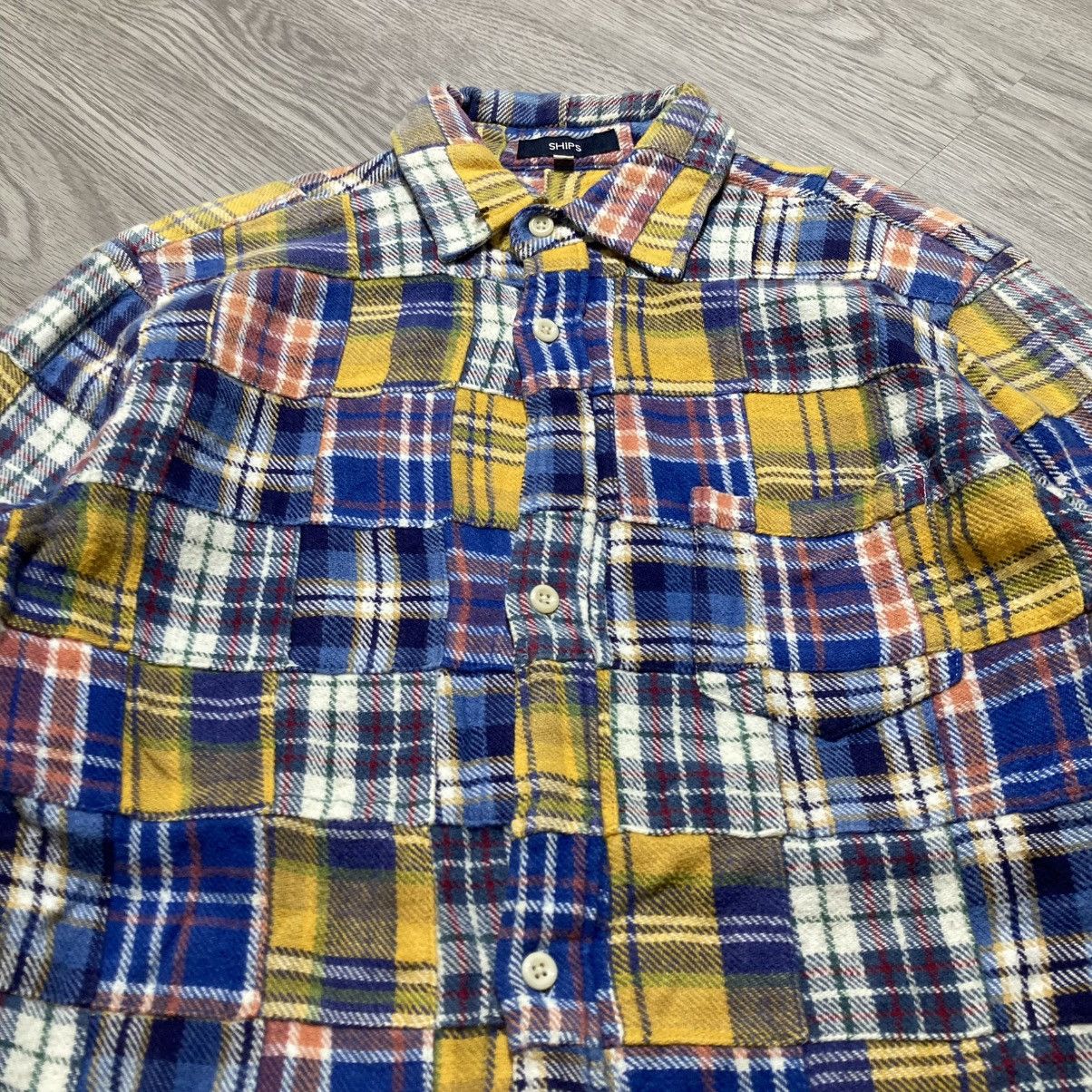 Sugar Cane 2000s Ships Patchwork Madrass Heavy Weight Button Up Shirt Size US S / EU 44-46 / 1 - 3 Thumbnail