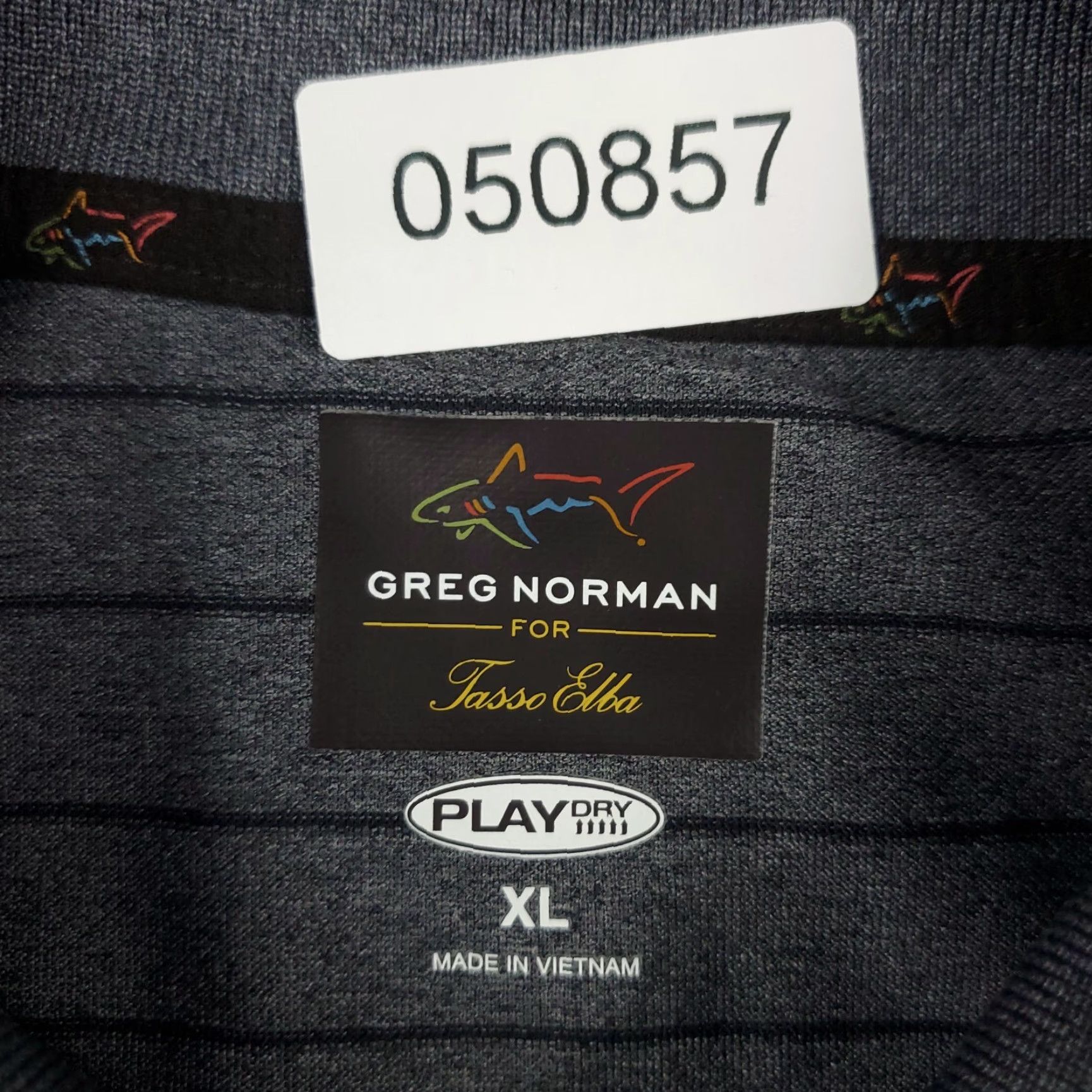 Vintage Greg Norman Polo Shirt Mens XL Gray Striped Polo Shirt Casual Golf Short Sleeve Button-Front Logo Nike? Size US XL / EU 56 / 4 - 7 Thumbnail