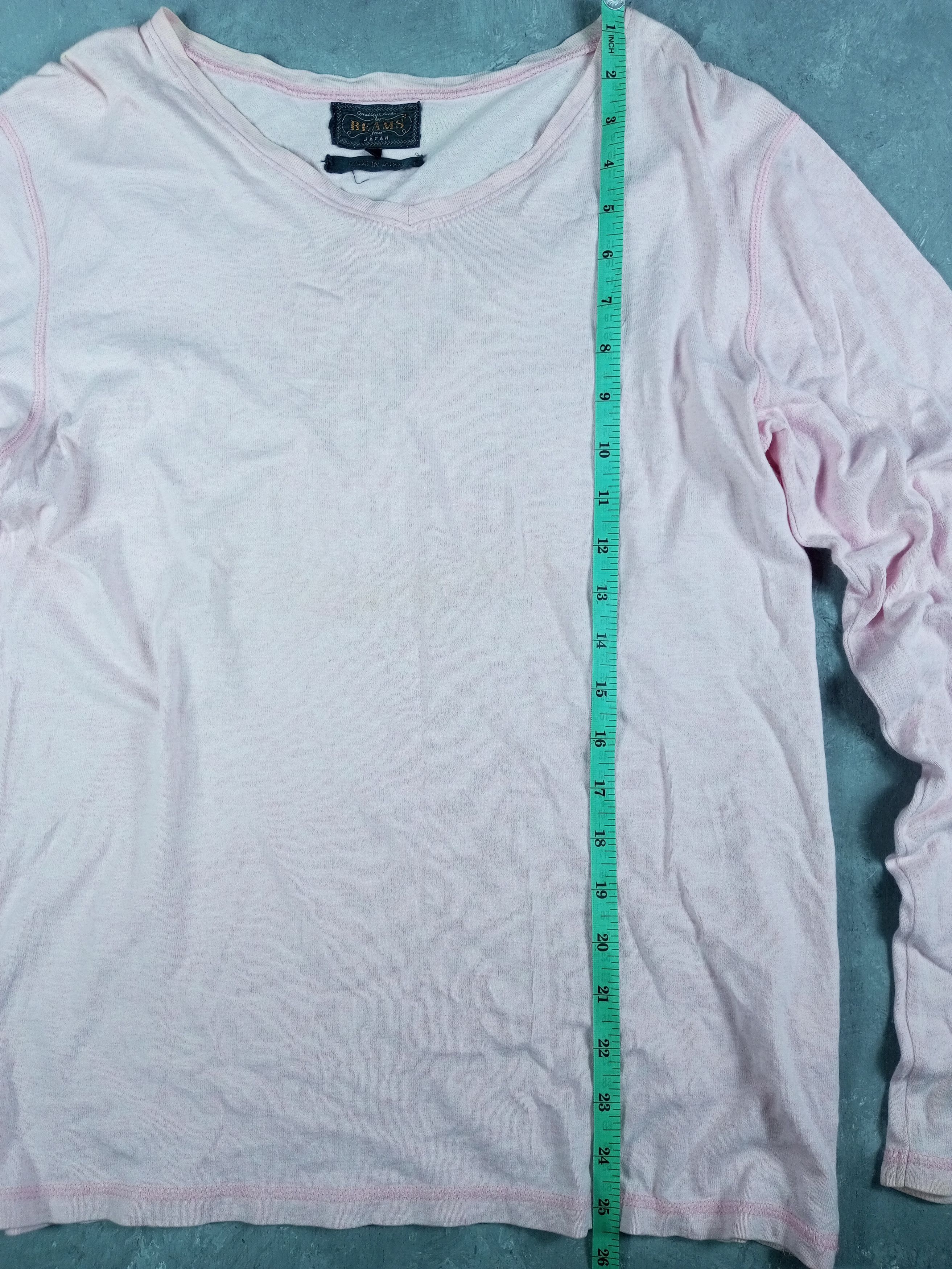 Beams Plus Rare Vintage V Neck Japanese Brand Beams Longsleeve Shirt Size US S / EU 44-46 / 1 - 8 Thumbnail