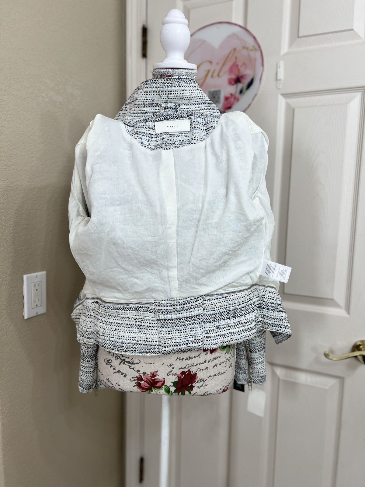 BLANKNYC Blank NYC tweed biker jacket black and white Size XS / US 0-2 / IT 36-38 - 5 Thumbnail