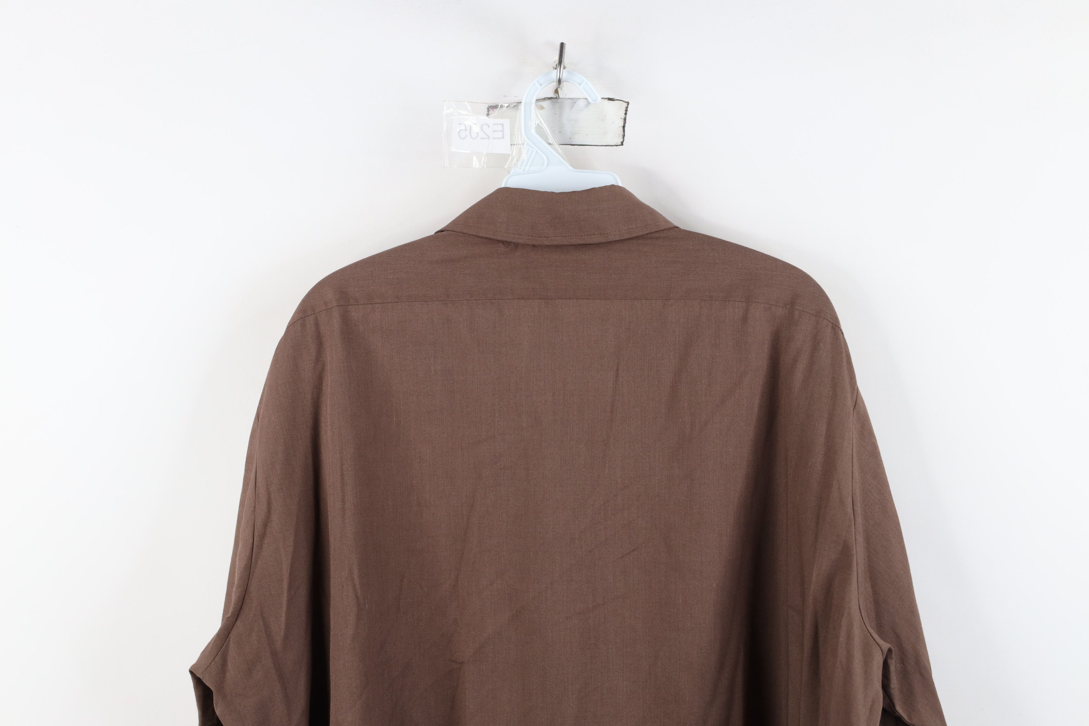 Vintage Vintage 70s Streetwear Faded Collared Button Shirt Brown USA Size US M / EU 48-50 / 2 - 12 Thumbnail