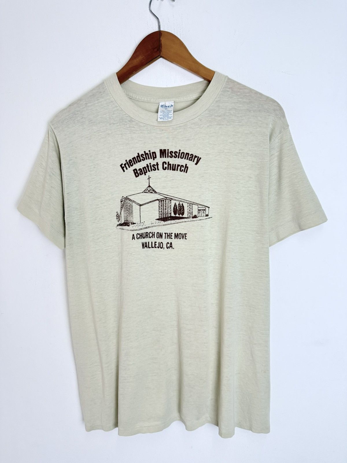 Vintage 80’s Promo-tee Baptist Church. Size US XL / EU 56 / 4 - 1 Thumbnail