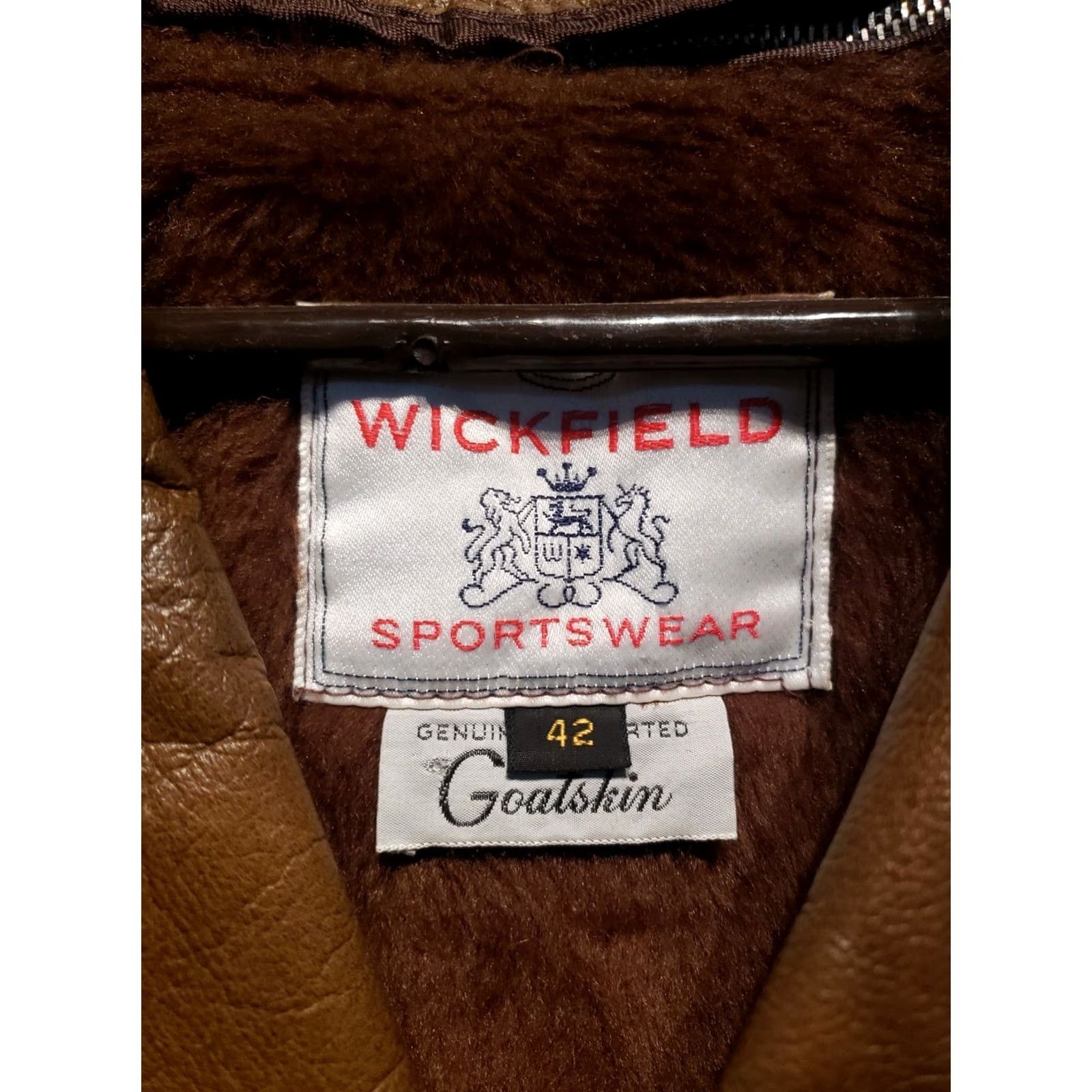 Vintage VINTAGE Wickfield Sportswear Goatskin 70s Genuine Brown Lined Leather Jacket Mens 42 Size US XS / EU 42 / 0 - 2 Thumbnail