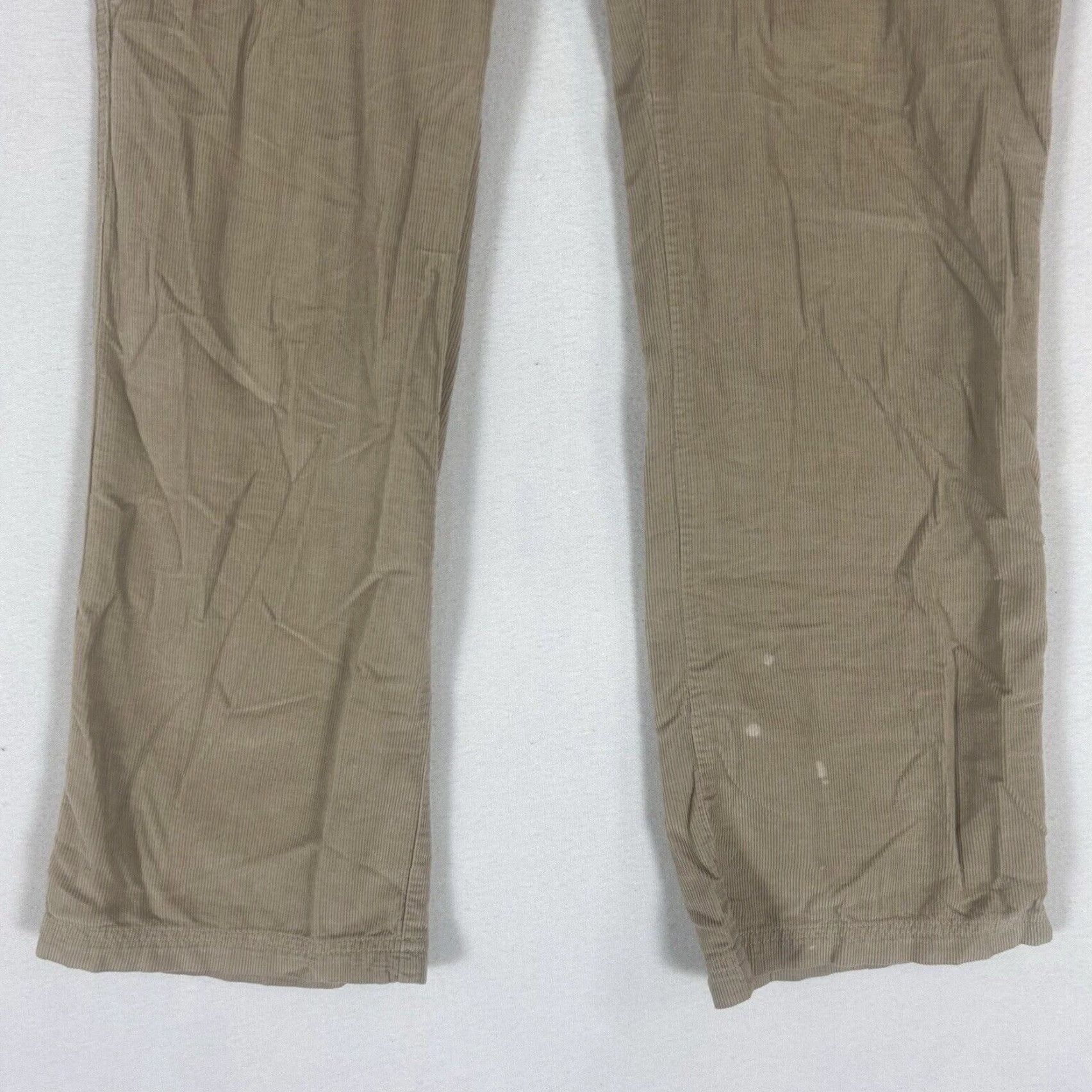 Vintage Columbia Corduroy Pants Womens 10 Regular Beige Lightweight Straight Leg 90s City Retro Size 32" / US 10 / IT 46 - 3 Thumbnail