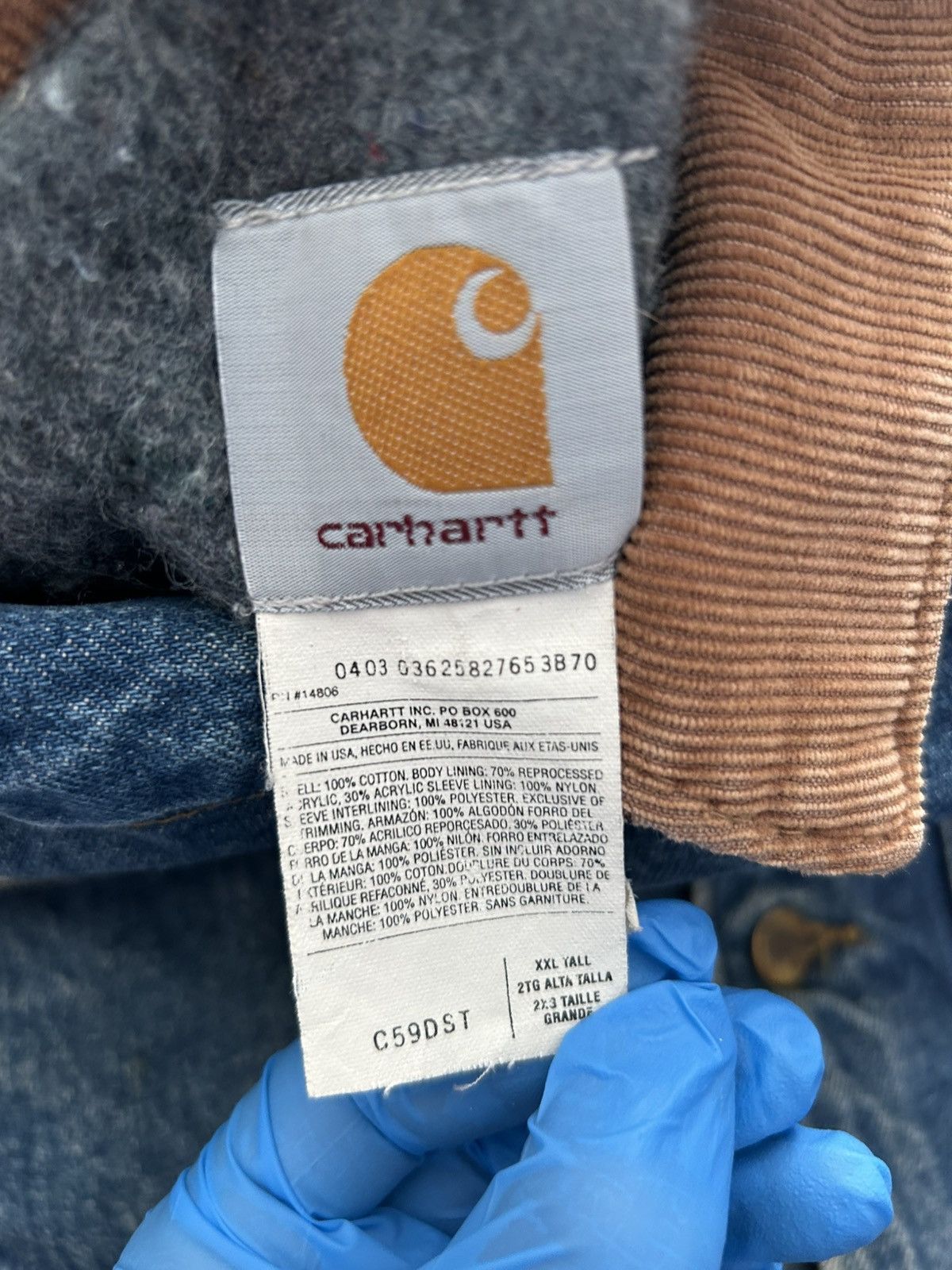 Carhartt Vintage 90s Carhartt blue denim chore barn coat jacket Size US XXL / EU 58 / 5 - 3 Thumbnail