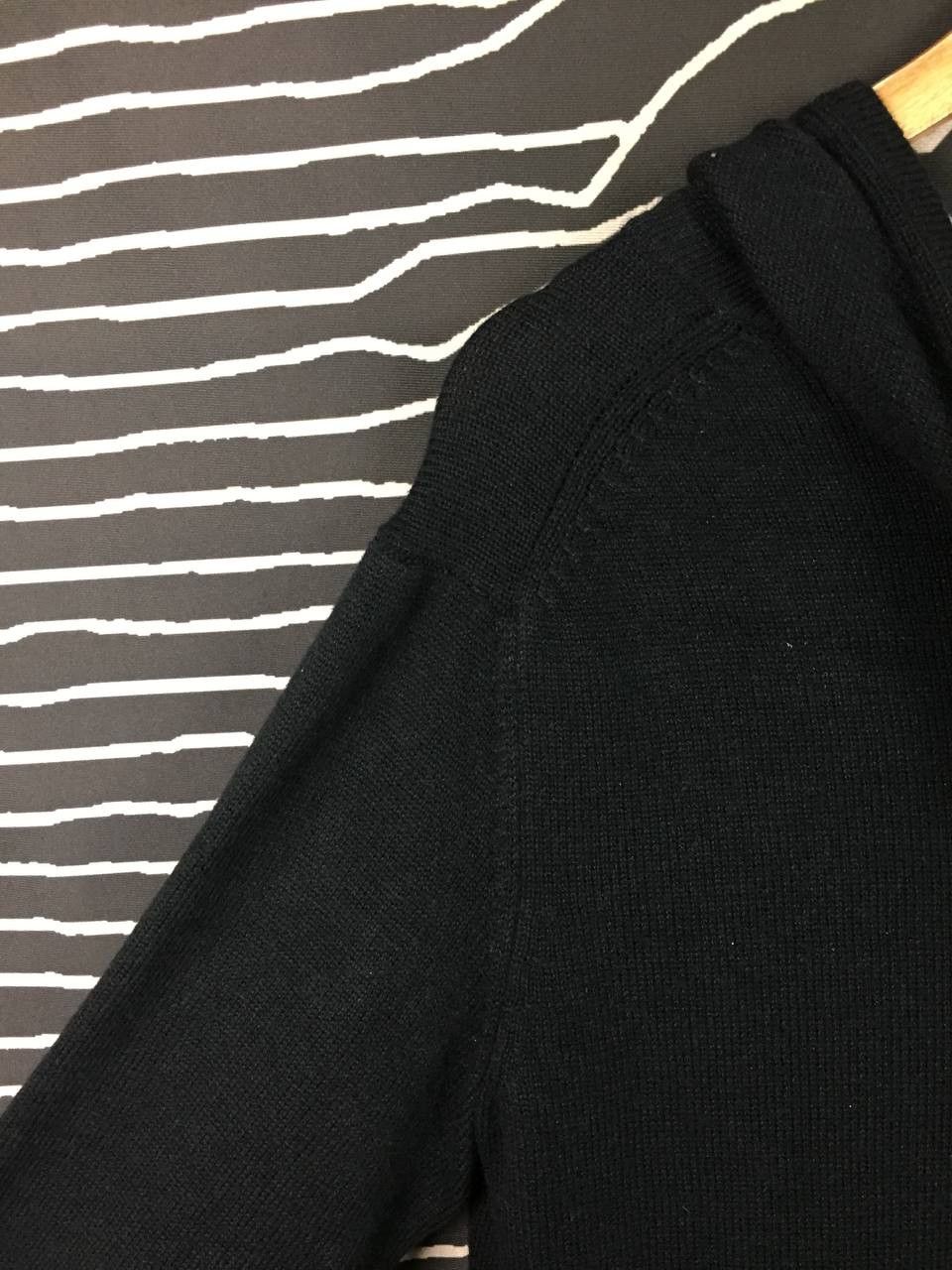 Armani Exchange Armani Exchange AX Black Asymmetrical Button-Up Knit Hoodie Size US S / EU 44-46 / 1 - 11 Thumbnail