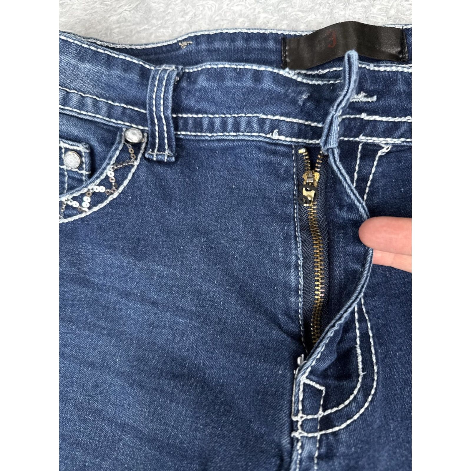 Grace in LA Grace In LA Jeans Women's Bootcut 30 Blue Mid Rise Embellished Denim READ Size 30" / US 8 / IT 44 - 6 Thumbnail