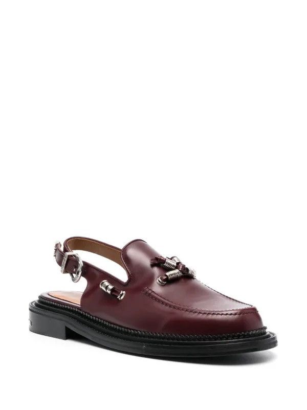 TOGA VIRILIS Toga Virilis sling-back leather loafers Size US 9 / EU 42 - 1 Thumbnail