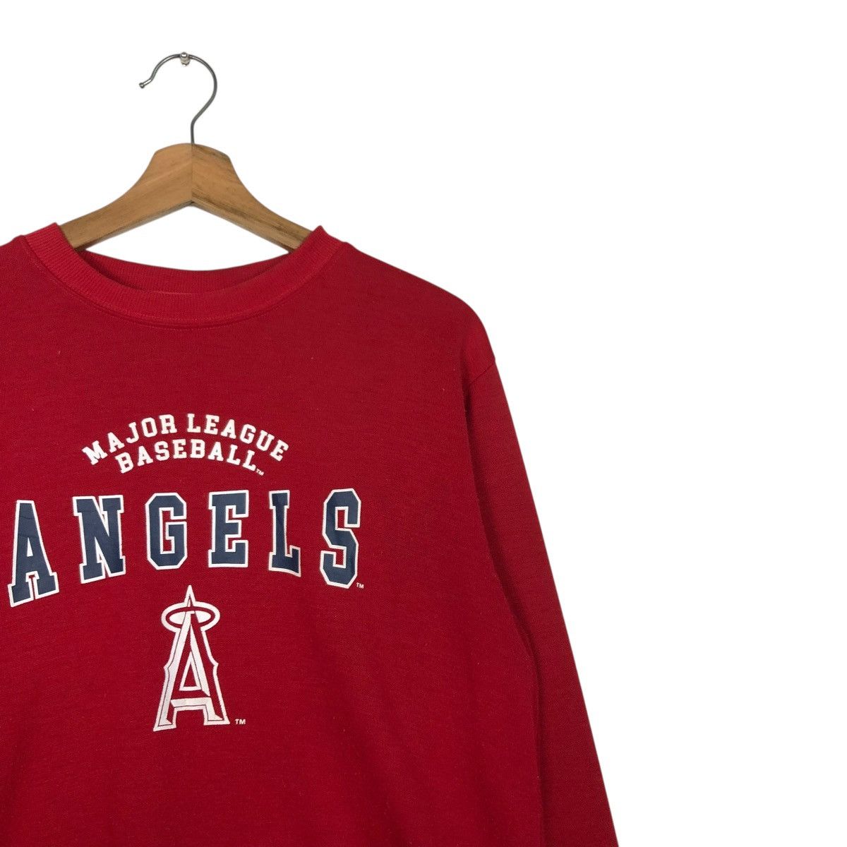 MLB 🔥VINTAGE SWEATSHIRT MAJOR LEAGUE BASEBALL ANGELS BIG LOGO Size US L / EU 52-54 / 3 - 8 Thumbnail