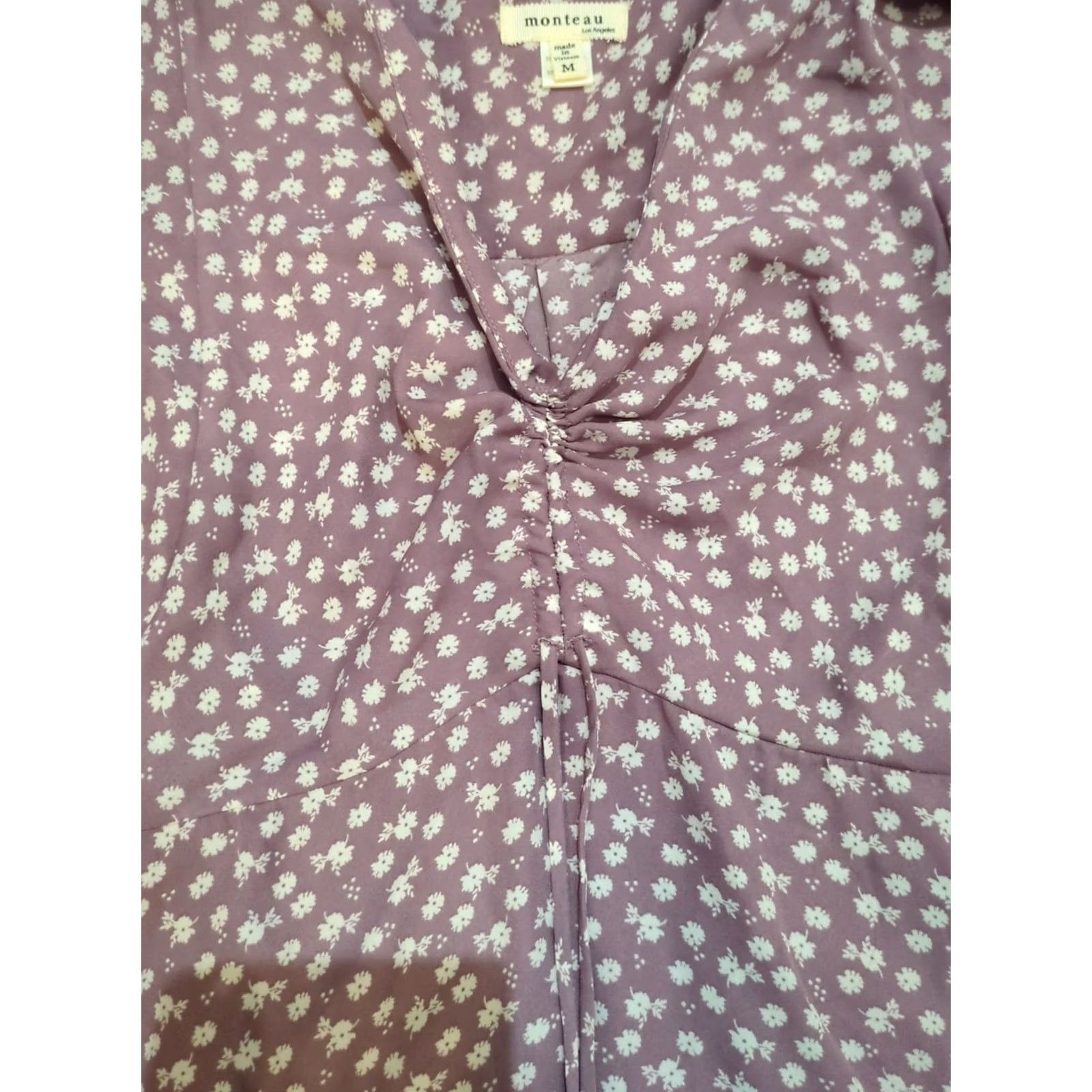 Vintage Monteau Los Angeles Women Floral Purple Dress M Sundress Knee Length Christmas Flower Theme Womens Shoes? Size M / US 6-8 / IT 42-44 - 4 Thumbnail