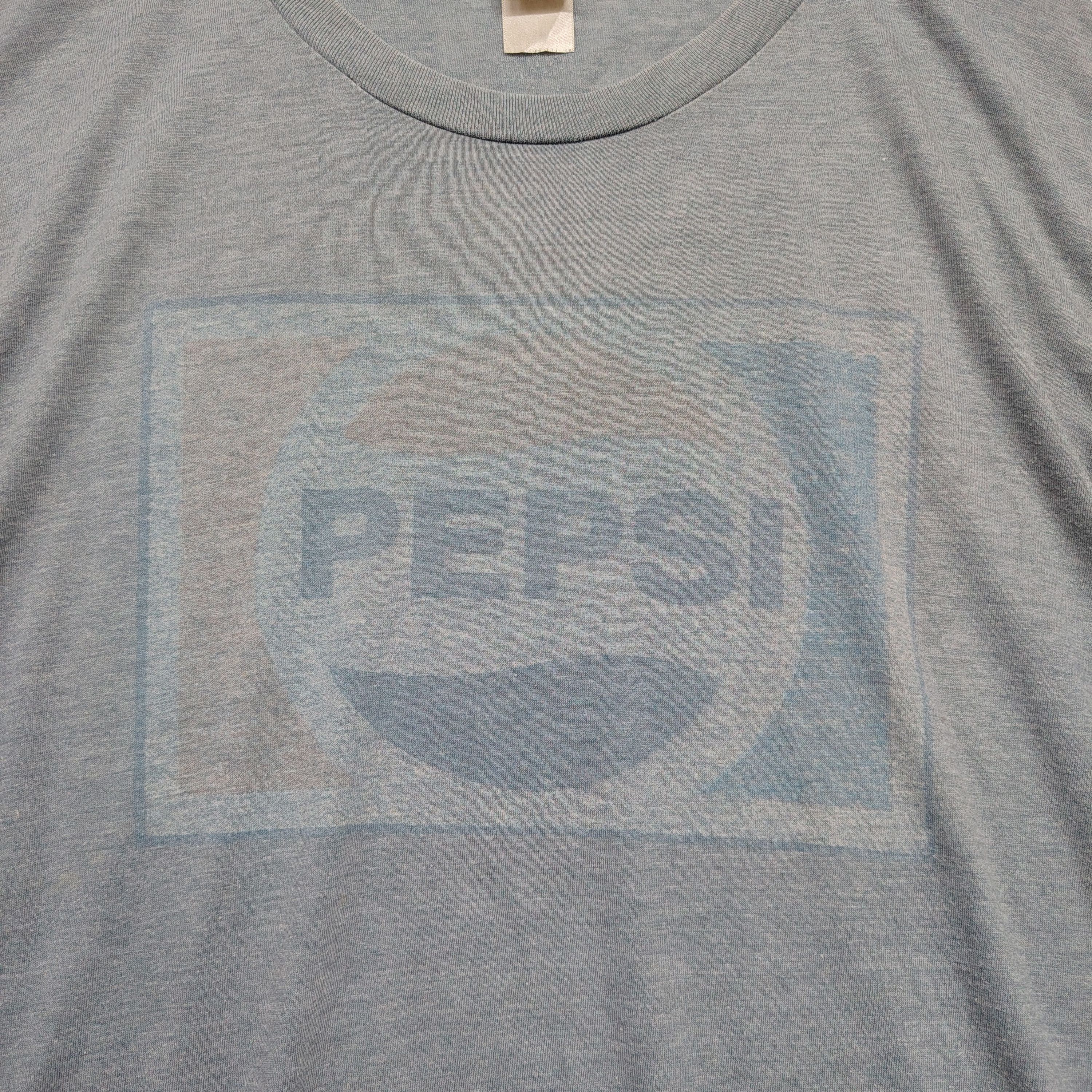 Pepsi Vintage Pepsi Cotton 50-50 Short Sleeves T-shirt - VTG Size US XXL / EU 58 / 5 - 2 Thumbnail