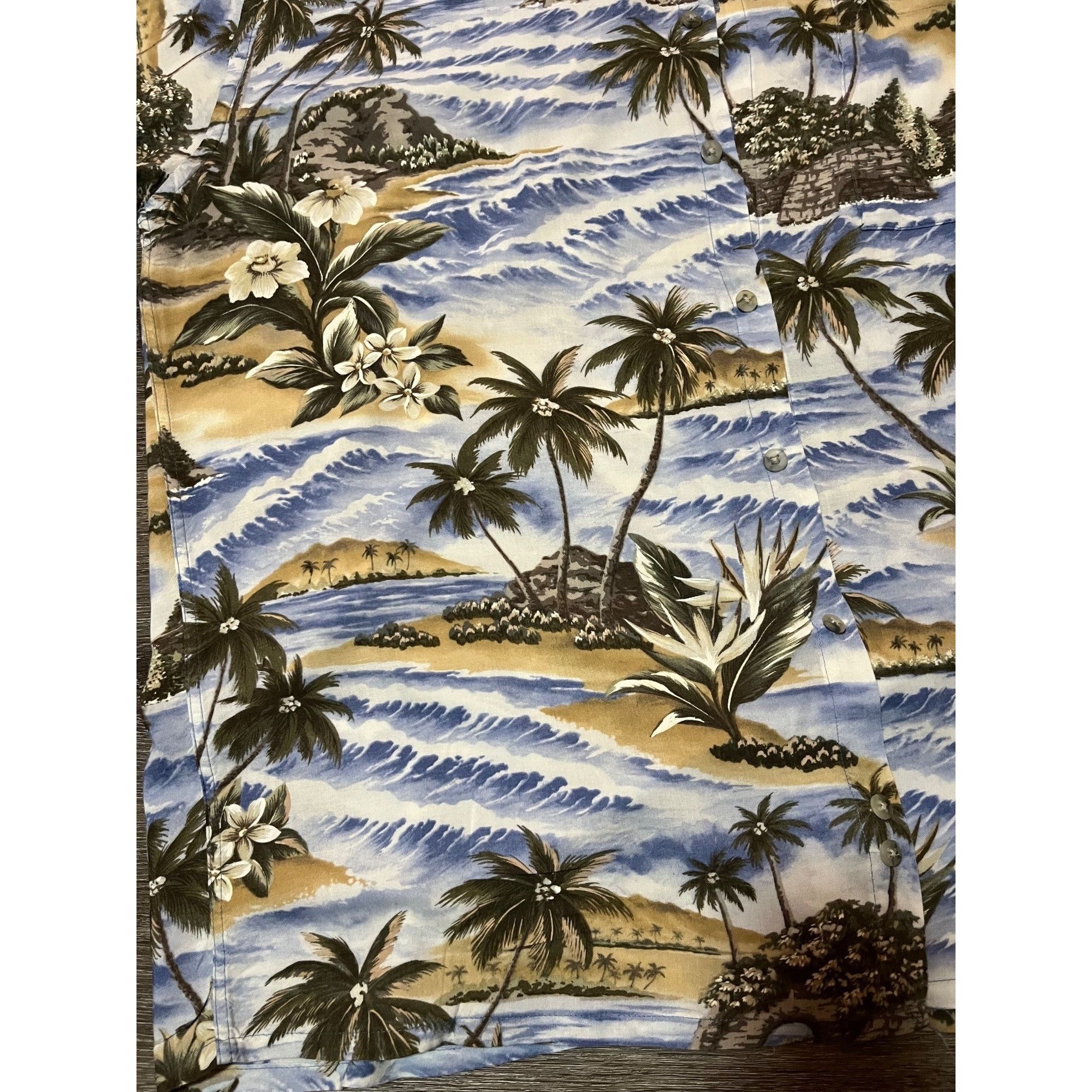 Pierre Cardin Pierre Cardin Rayon Hawaiian Button-Up Shirt L Tropical Palm Size US L / EU 52-54 / 3 - 6 Thumbnail