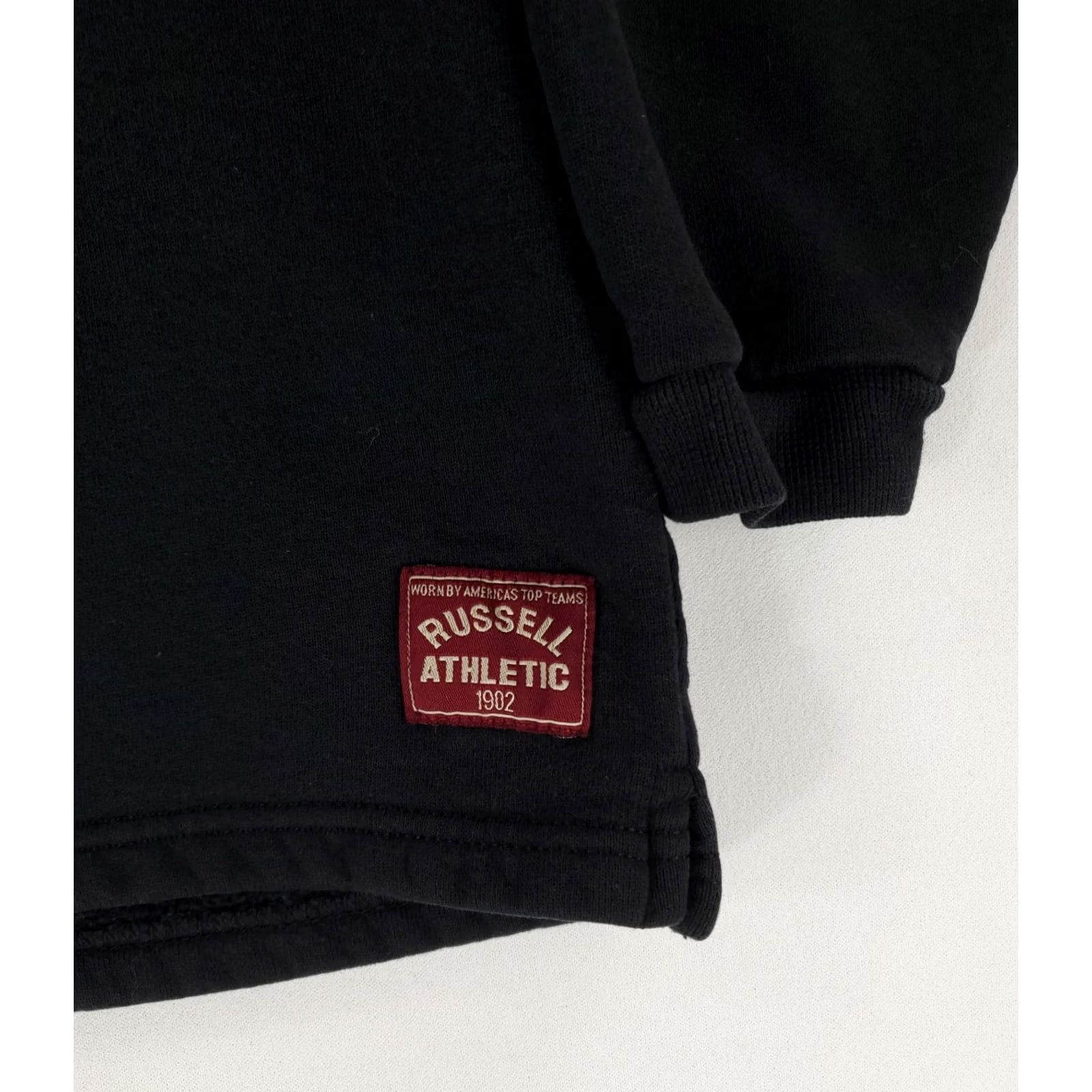 Russell Athletic VINTAGE Russell Athletic Sweatshirt Henley VTG 90s Univ Kansas Made USA Black Mens M Size US M / EU 48-50 / 2 - 2 Thumbnail
