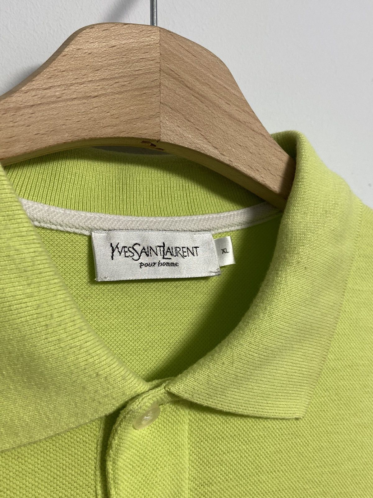 Yves Saint Laurent Yves Saint Laurent YSL Lime green logo polo Size US XL / EU 56 / 4 - 6 Thumbnail